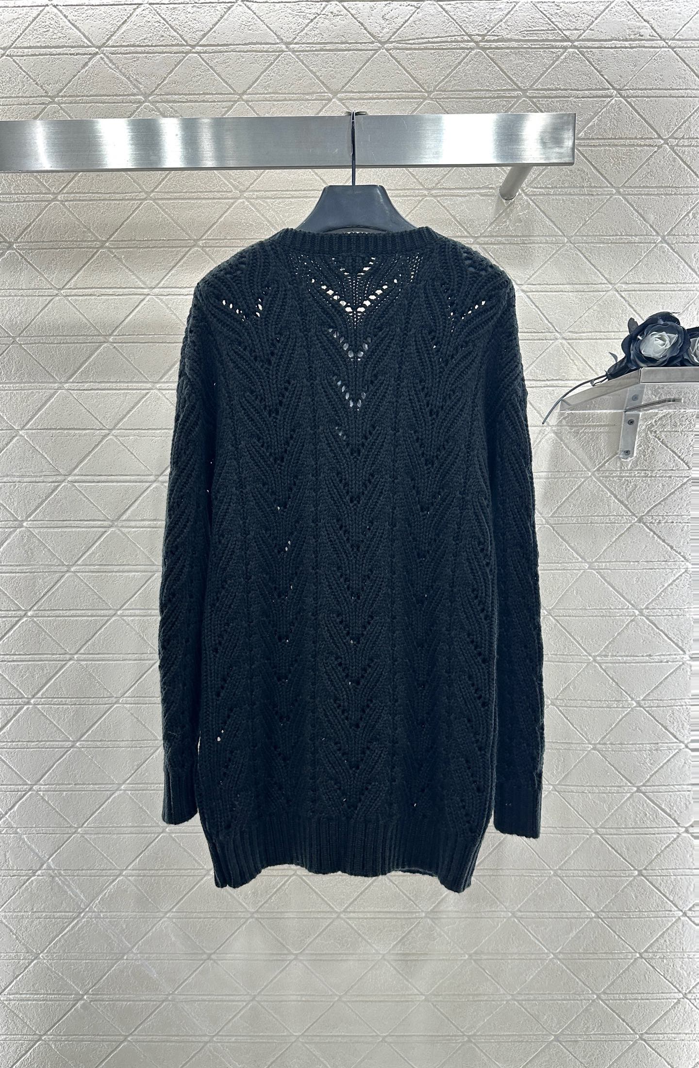 ♥Chane*♥2025新品上架 蝴蝶结镂空针织裙定制YB羊毛纱线织造，穿搭舒适，柔软细腻，针织连衣裙剪