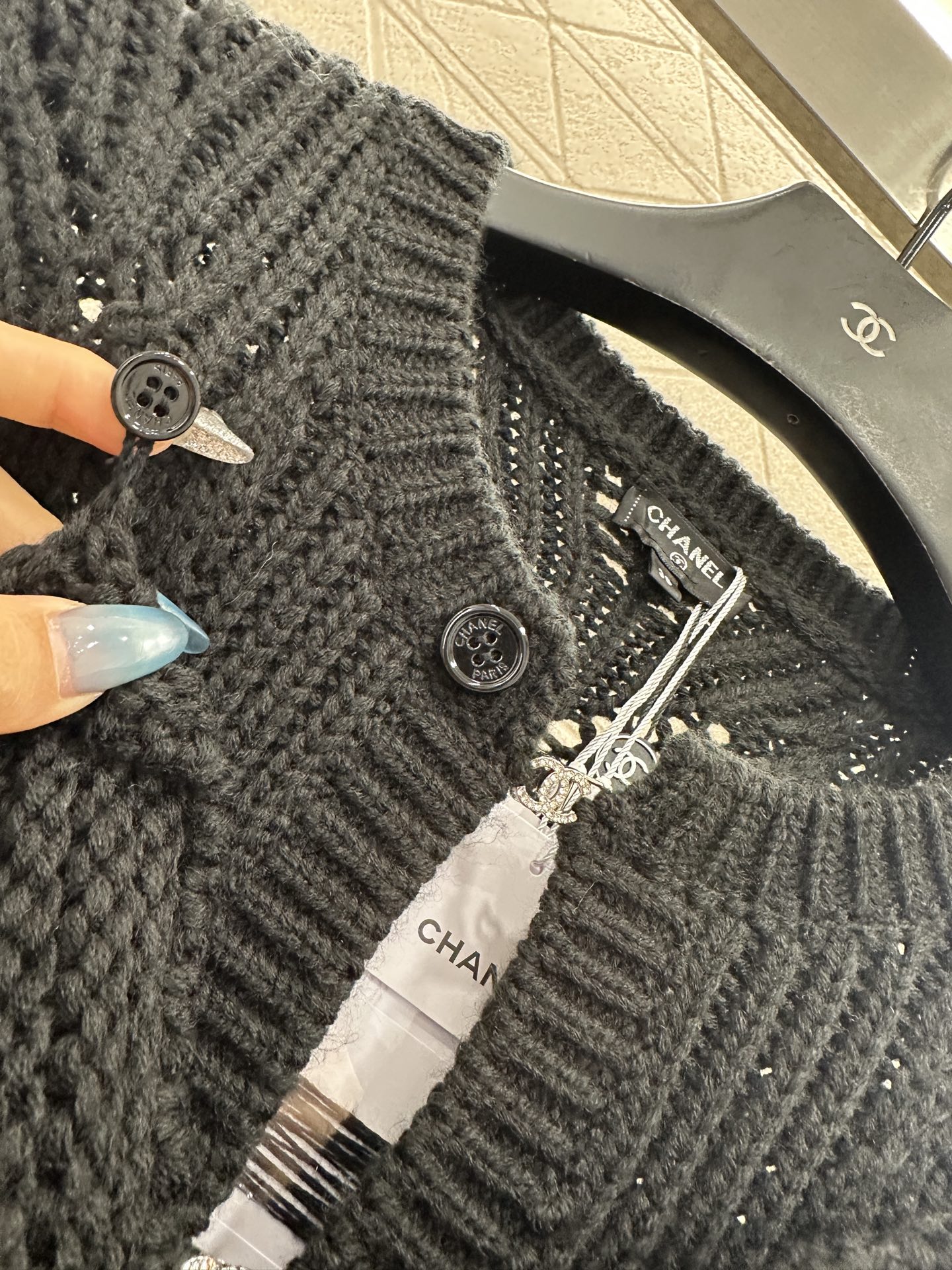 ♥Chane*♥2025新品上架 蝴蝶结镂空针织裙定制YB羊毛纱线织造，穿搭舒适，柔软细腻，针织连衣裙剪