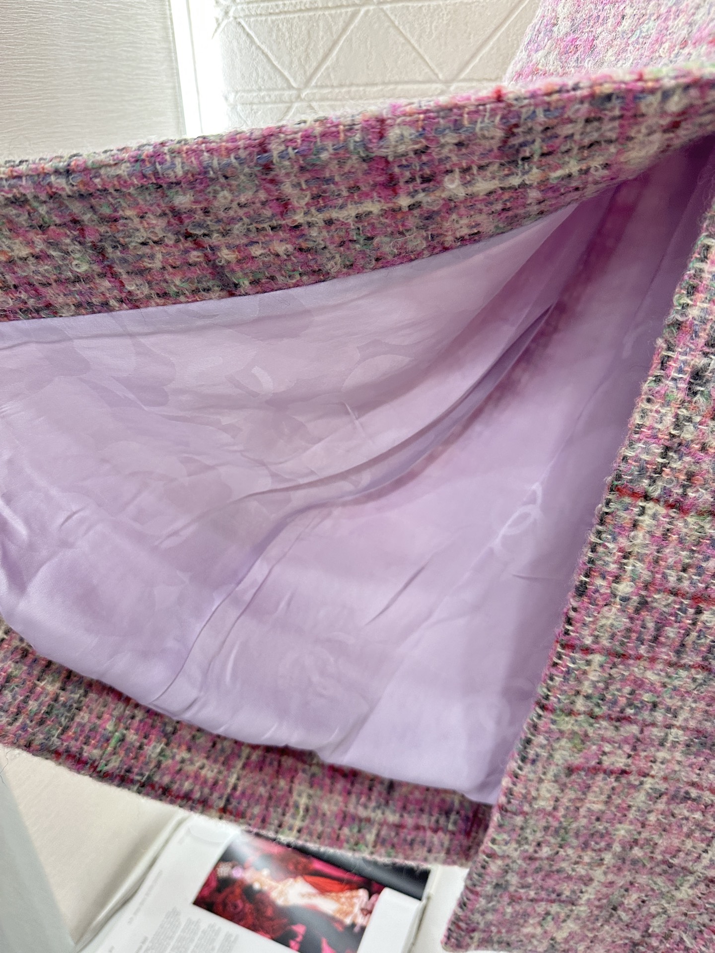 ♥Chane*♥2025新品上架 格纹粗花呢翻领洋装大衣定制YB进口粗纺羊毛呢材质，肌理明显，质感上乘，