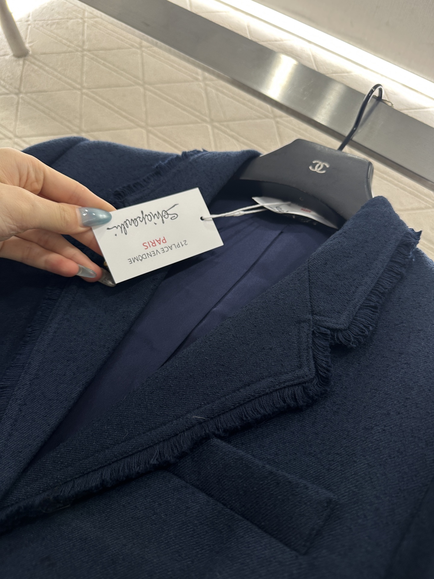 ♥Sch*♥2025新品上架 毛絮包边口袋西装外套定制YB进口棉毛材质，质感光泽，垂感更强，翻领正肩西装