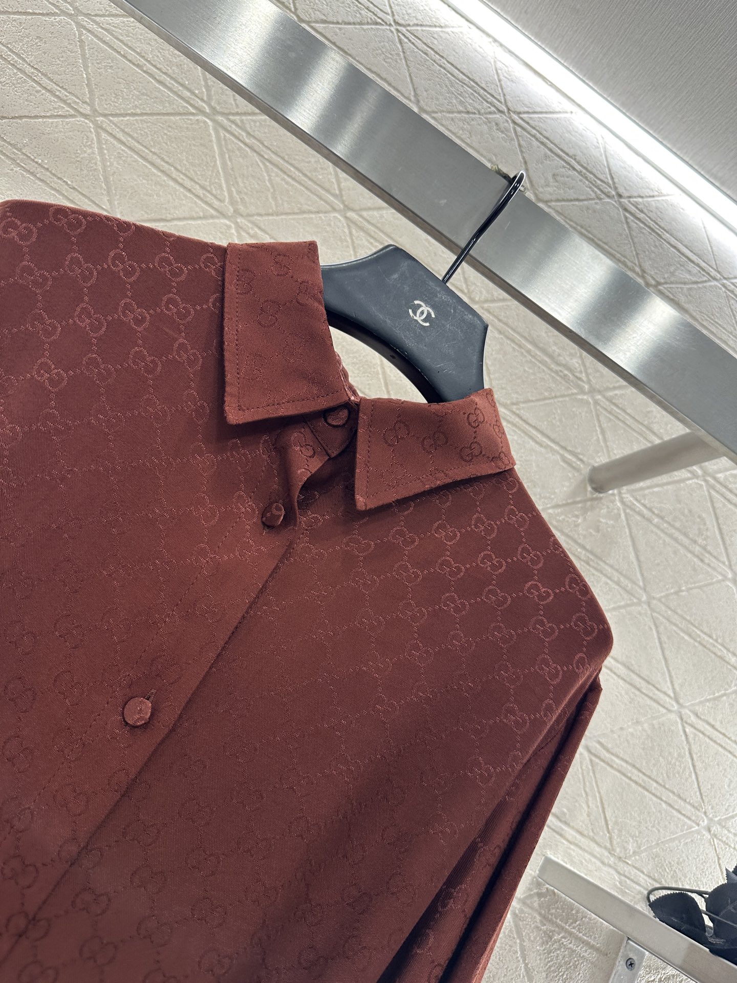 ♥Gucc*♥2025新品上架 提花腰带连衣裙定制YB进口斜纹稠材质，质感舒适细腻，衬衫收腰连衣裙版型，