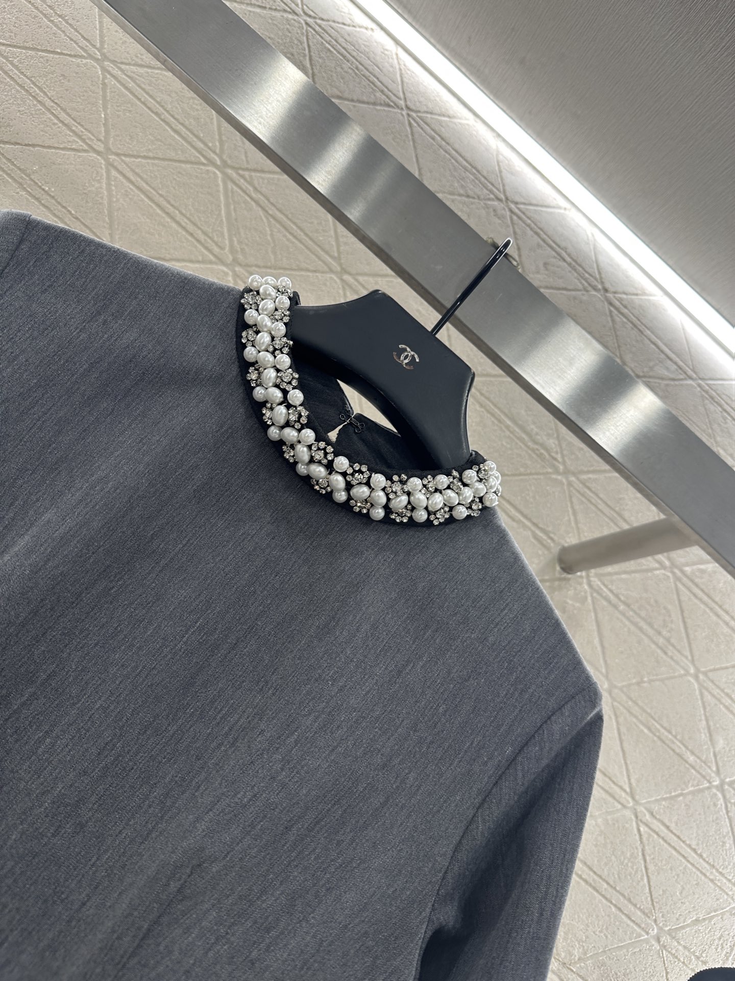 ♥Dio*♥2025新品上架 珍珠环绕腰带连衣裙定制YB进口棉毛材质，质感细腻，垂感有型，长袖圆领连衣裙