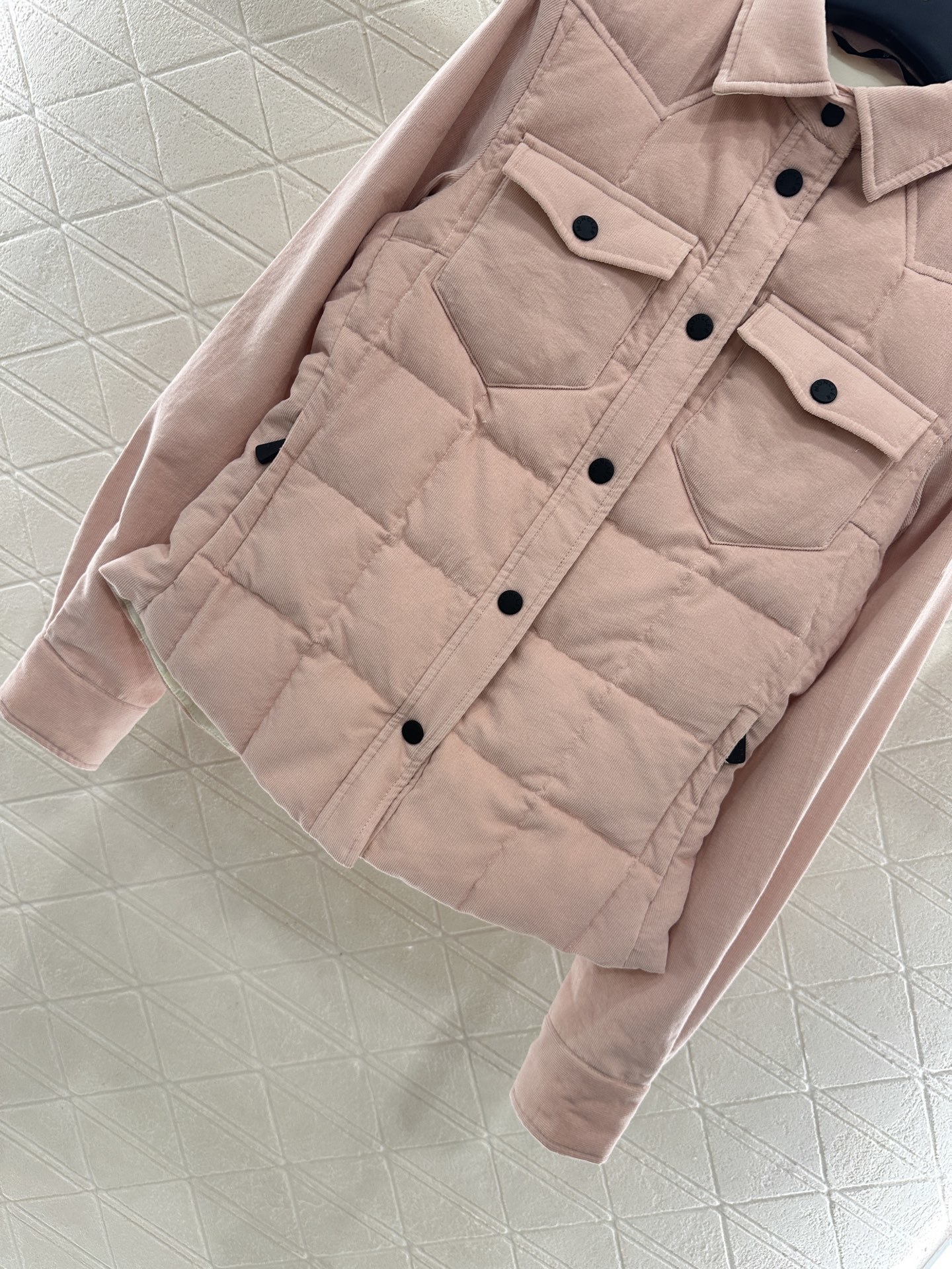 ♥Moncle*♥2025新品上架对称口袋翻领棉服灯芯绒外套定制YB进口灯芯绒材质,品相还原,质感高级,