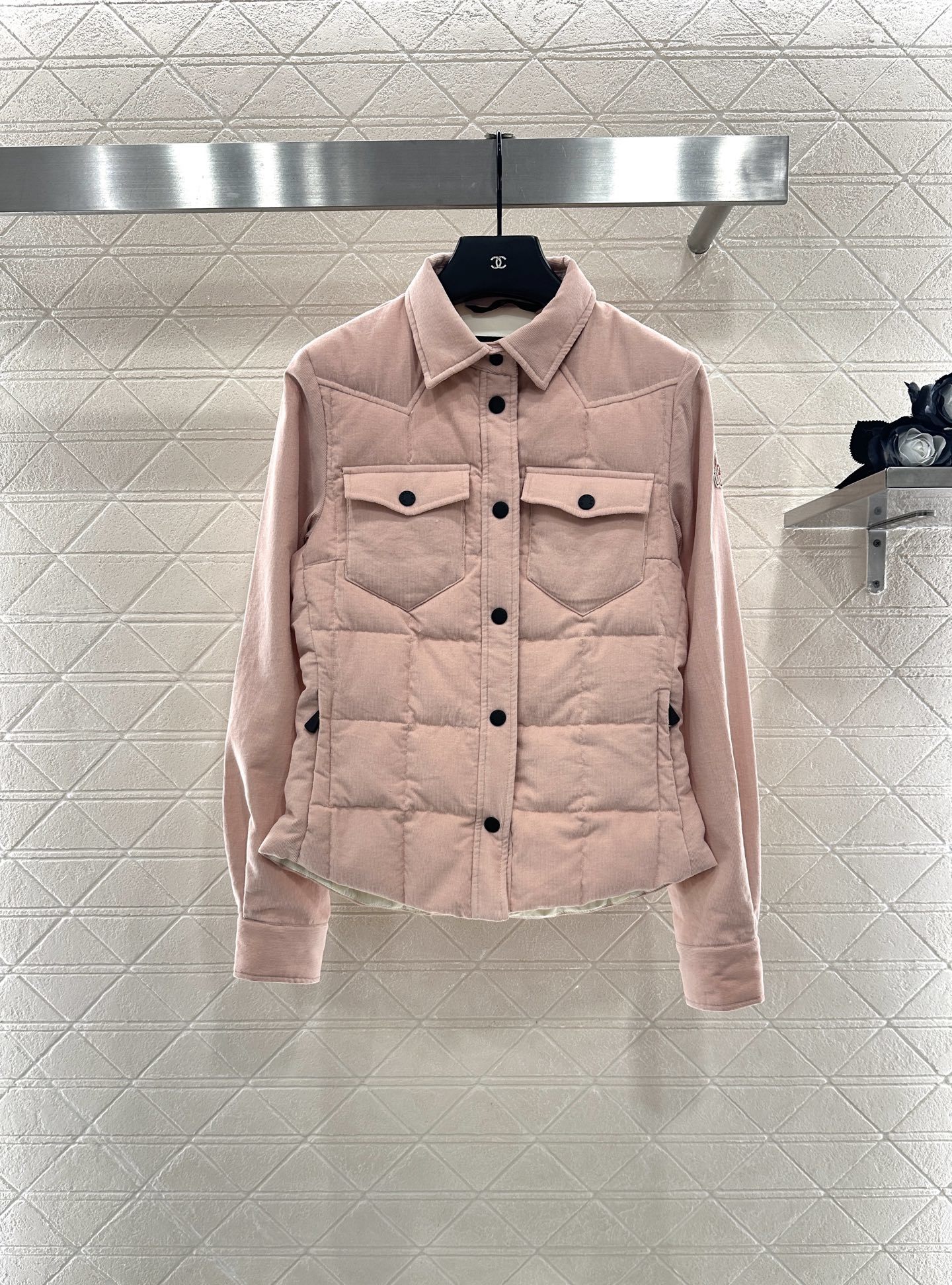 ♥Moncle*♥2025新品上架对称口袋翻领棉服灯芯绒外套定制YB进口灯芯绒材质,品相还原,质感高级,