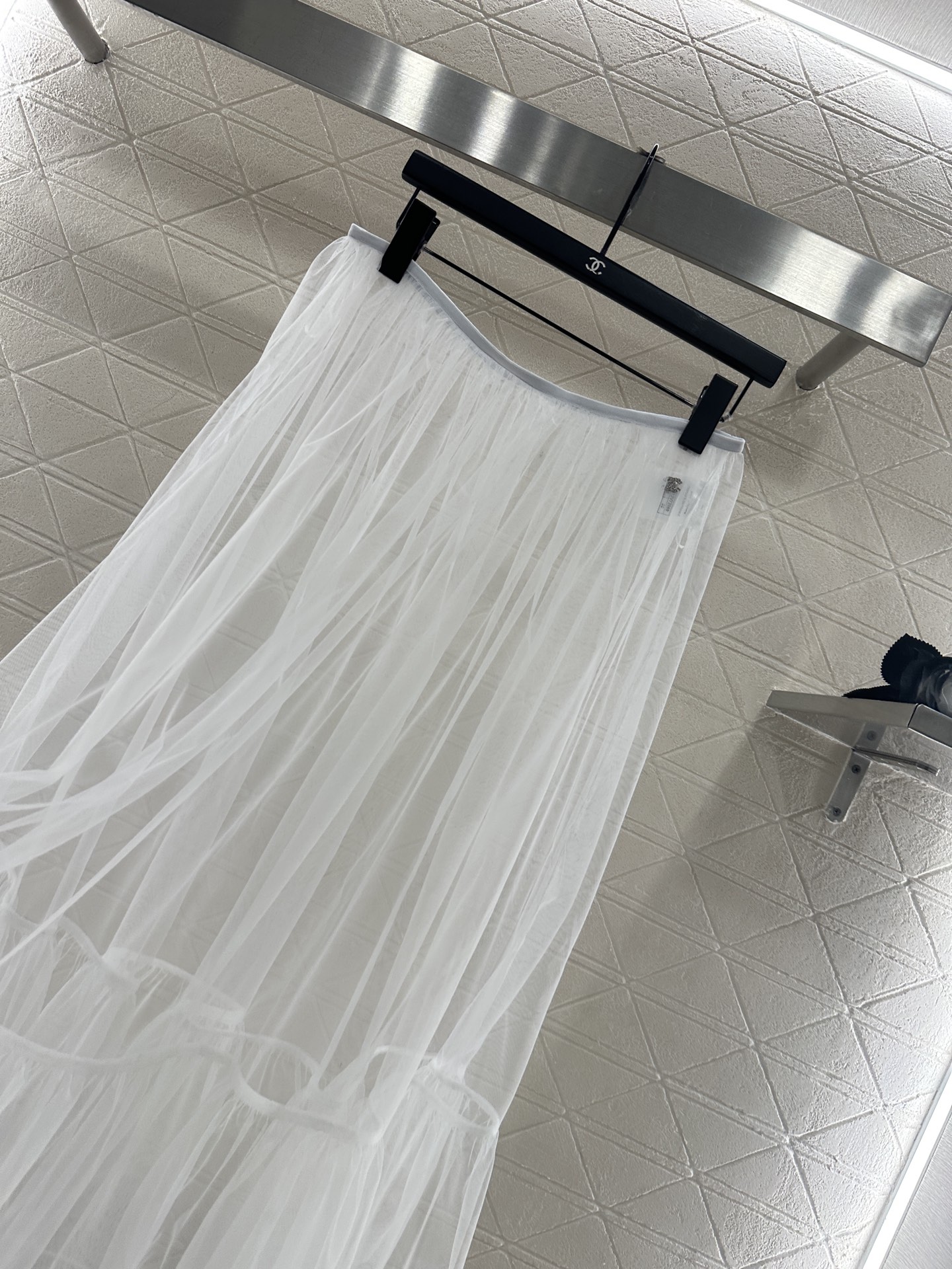 ♥Chane*♥2025新品上架 高腰中长款透明蛋糕纱裙定制YB进口网纱材质，飘逸动人，亲肤透气，双层次