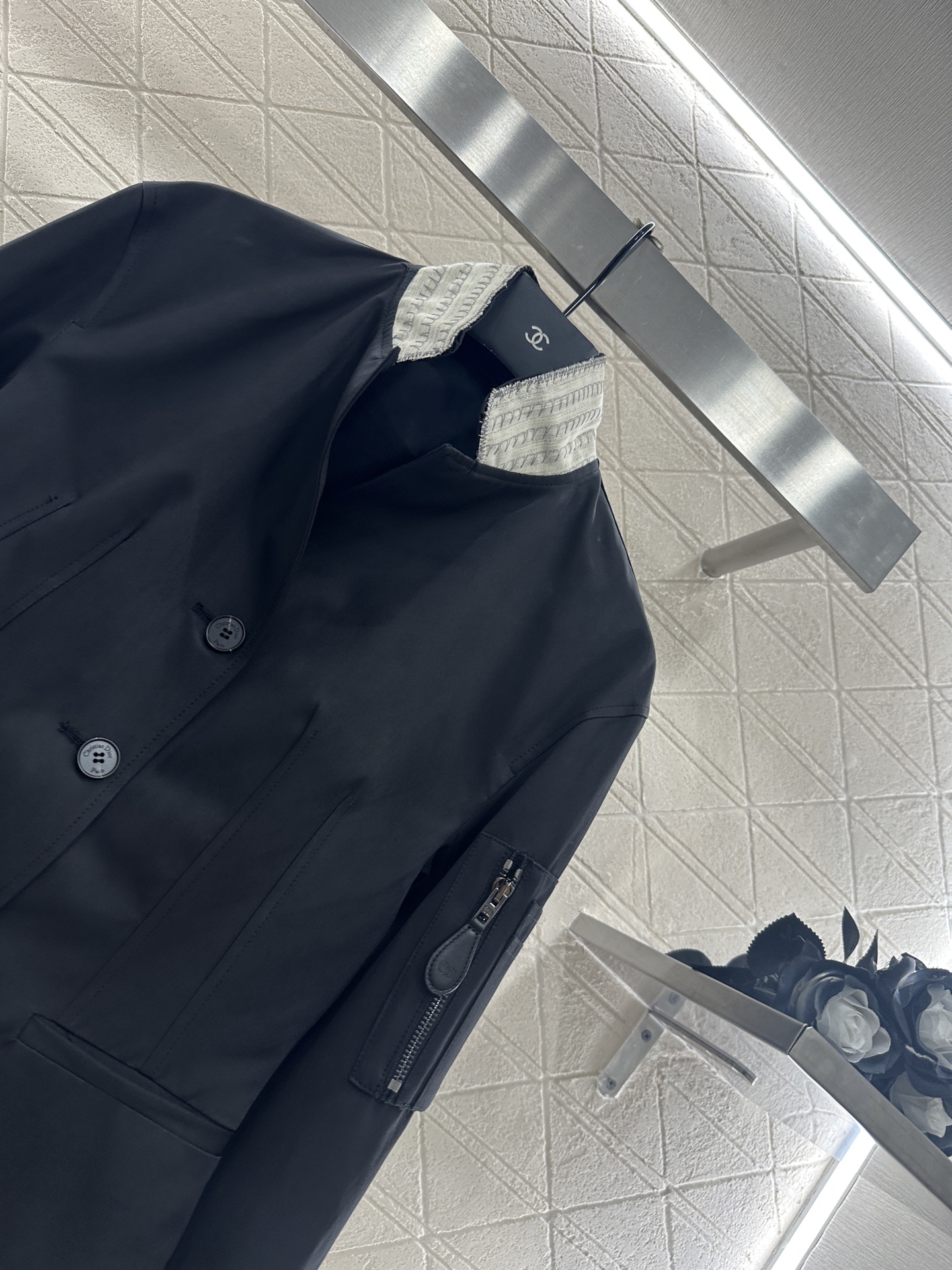 ♥Dio*♥2025新品上架 口袋立领外套定制YB斜纹全棉材质，质感高级，穿搭舒适，立翻领外套版型，前襟