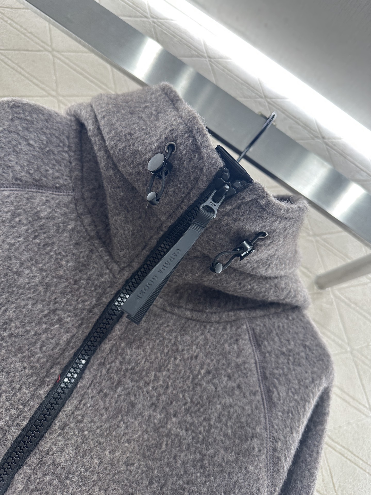 ♥Canada goos*♥2025新品上架 泰迪毛绒连帽高领外套定制YB进口泰迪毛绒材质，颗粒毛绒肌理