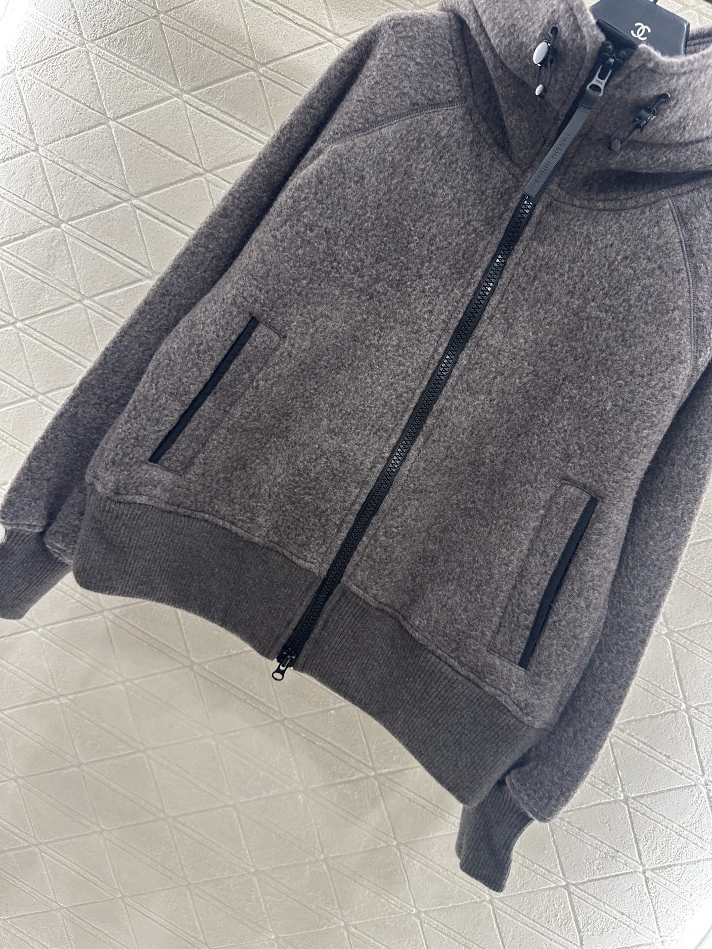 ♥Canada goos*♥2025新品上架 泰迪毛绒连帽高领外套定制YB进口泰迪毛绒材质，颗粒毛绒肌理