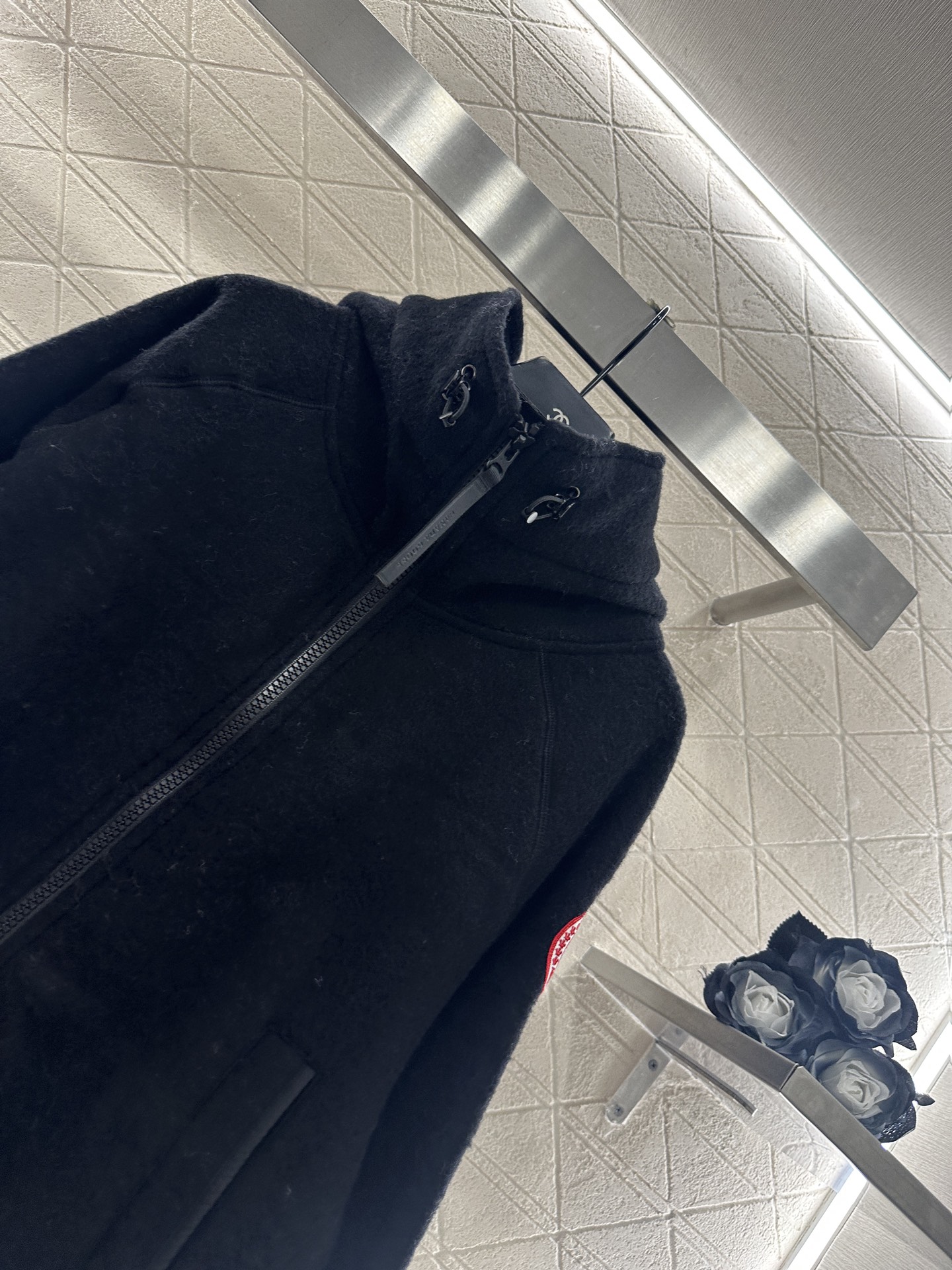 ♥Canada goos*♥2025新品上架 泰迪毛绒连帽高领外套定制YB进口泰迪毛绒材质，颗粒毛绒肌理