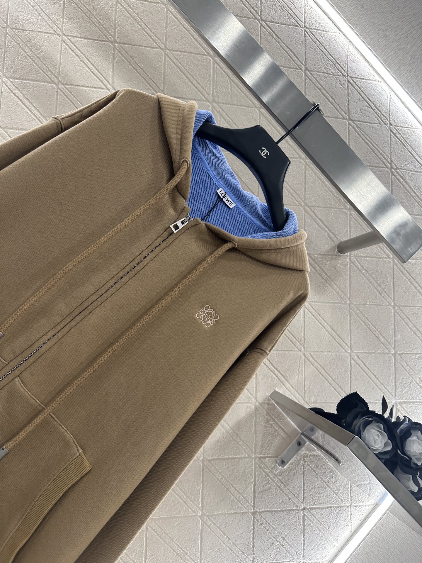 ♥Loew*♥2025新品上架 错色连帽拉链外套定制YB斜纹全棉材质，质感光泽，品相高级，百搭连帽外套，