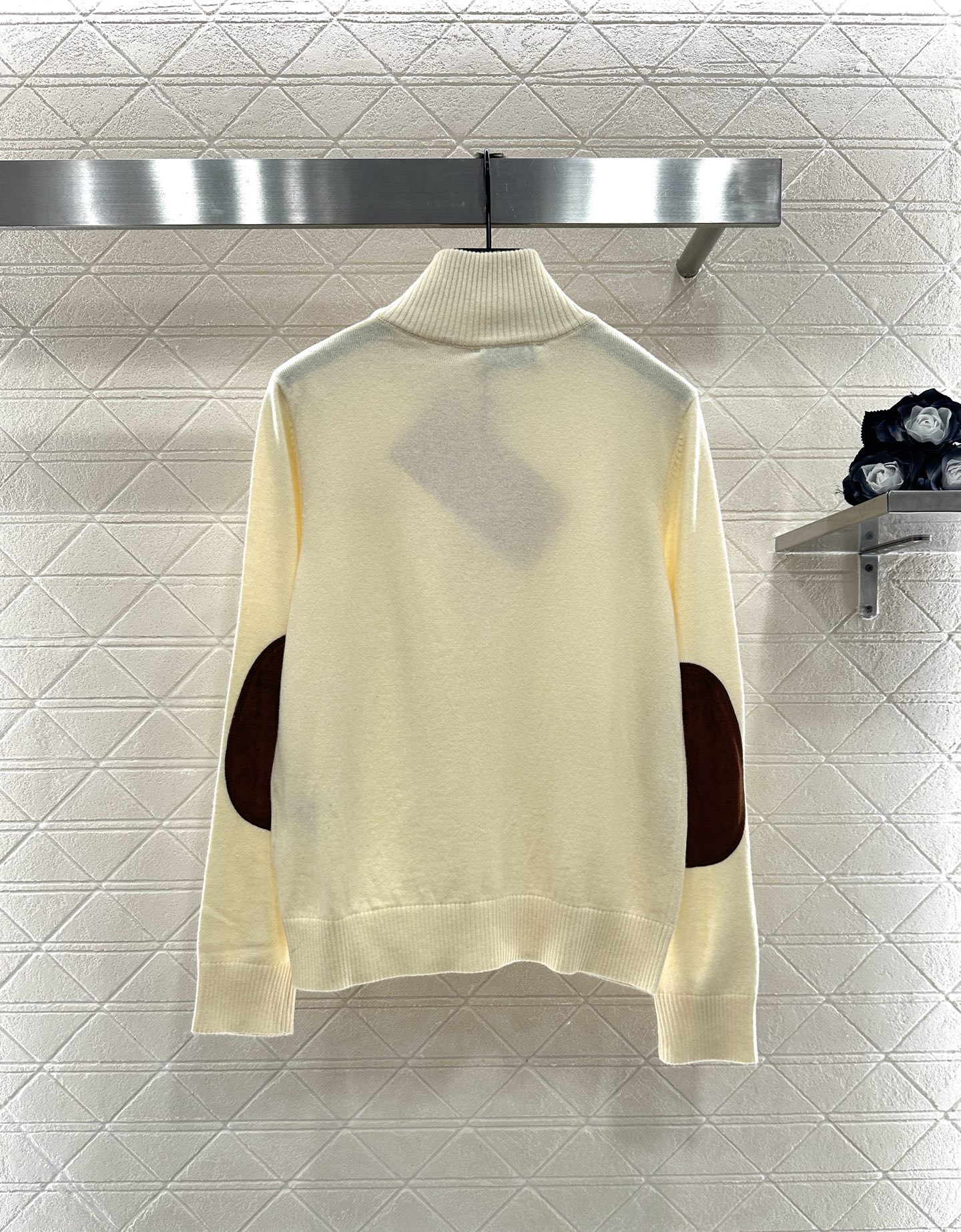 ♥Miumi*♥2025新品上架 立领针织开衫定制YB羊毛纱线织造，细腻柔软，弹力十足 ，精致拉链开衫版