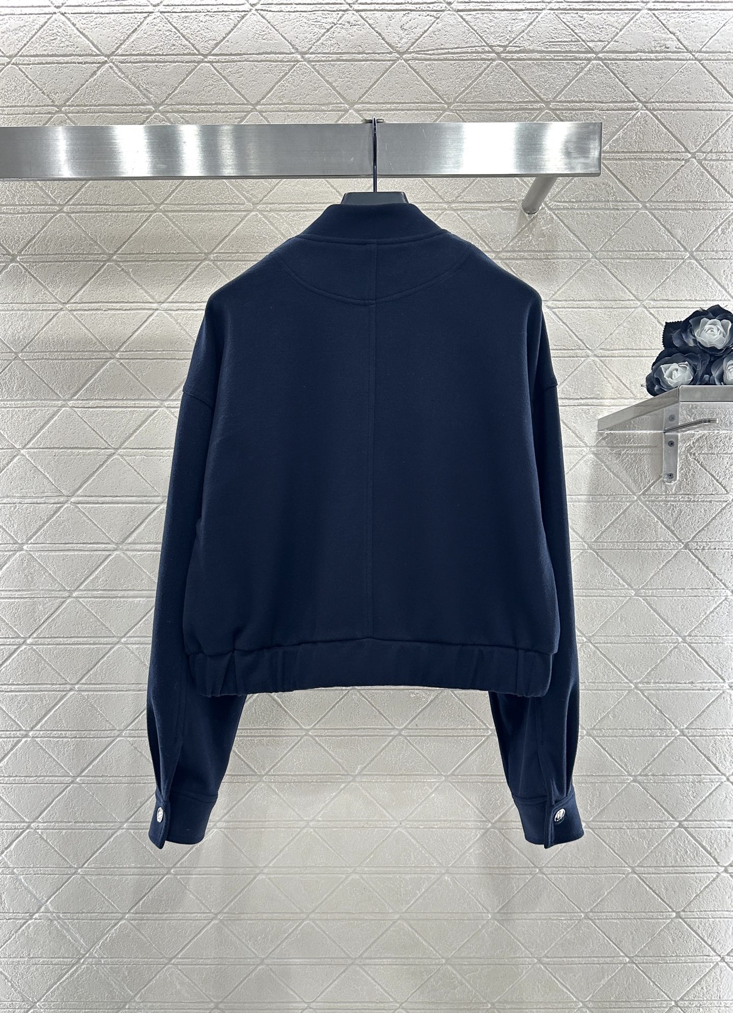 ♥Miumi*♥2025新品上架 螺纹棒球外套长裤套装定制YB进口棉纶材质，质感光泽，垂顺舒适，廓形棒球