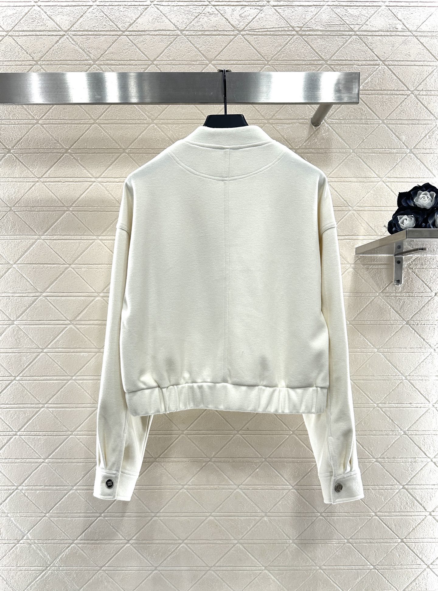 ♥Miumi*♥2025新品上架 螺纹棒球外套长裤套装定制YB进口棉纶材质，质感光泽，垂顺舒适，廓形棒球