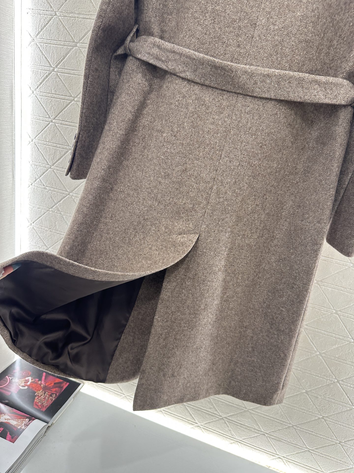 ♥BC*♥2025新品上架 立领腰带长款大衣外套定制YB进口精仿羊毛材质，质感高级，品相十足，撞色立领风