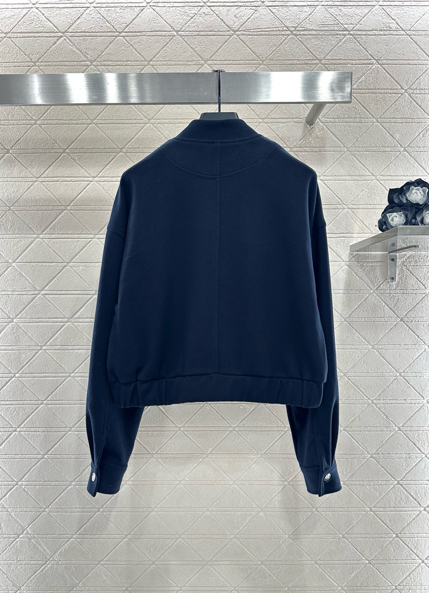 ♥Miumi*♥2025新品上架 螺纹棒球外套长裤套装定制YB进口棉纶材质，质感光泽，垂顺舒适，廓形棒球