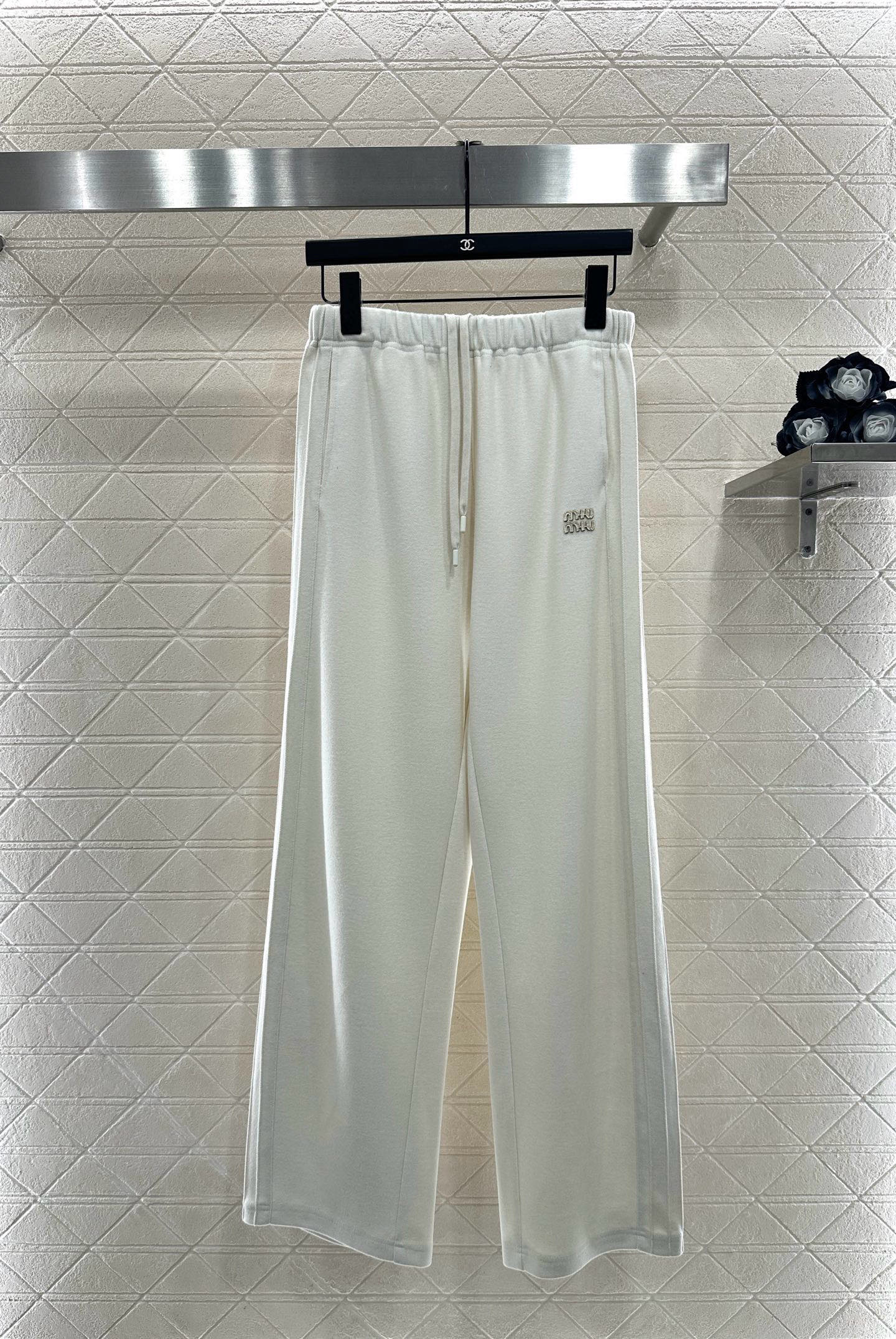 ♥Miumi*♥2025新品上架 螺纹棒球外套长裤套装定制YB进口棉纶材质，质感光泽，垂顺舒适，廓形棒球