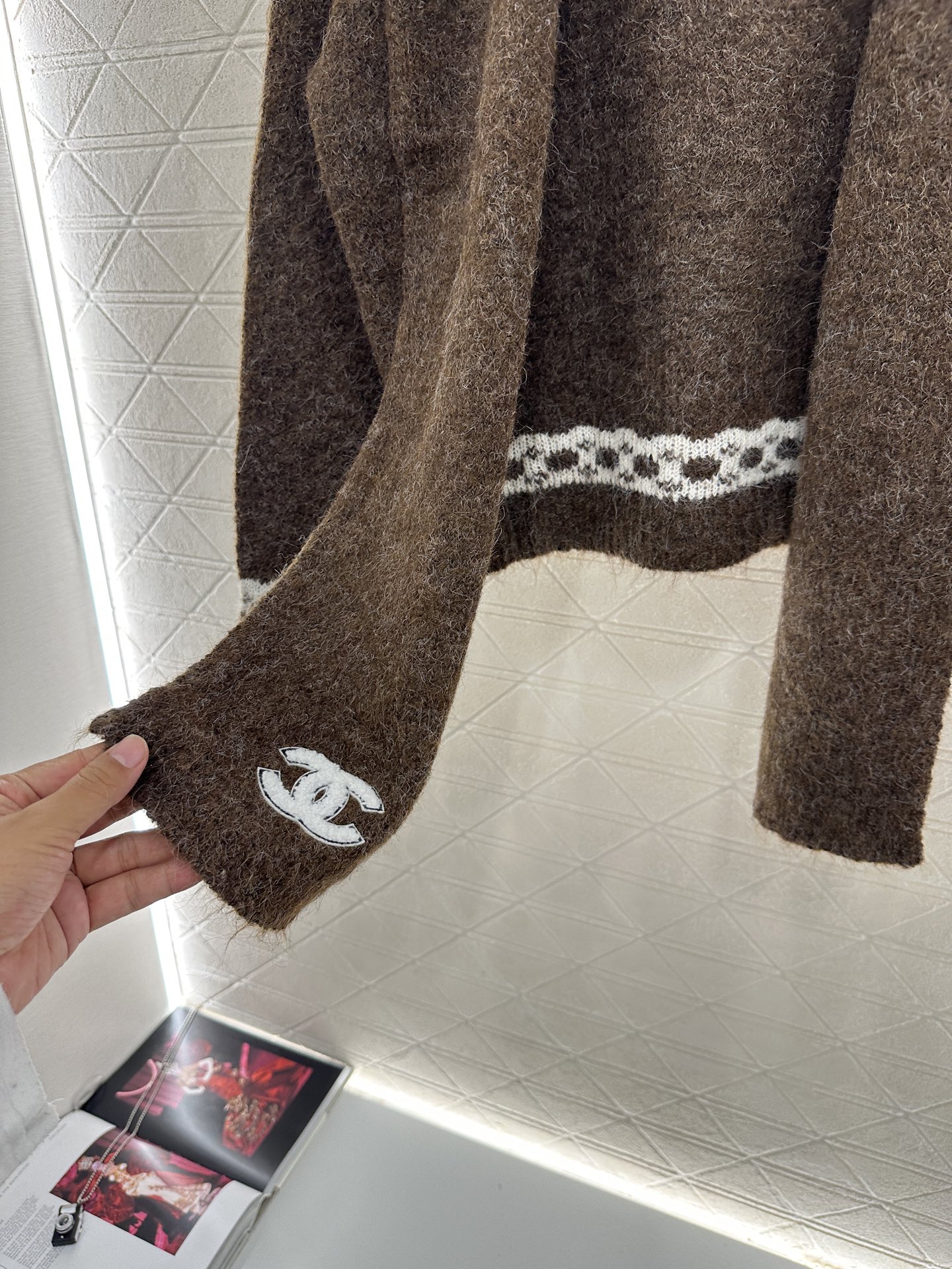 ♥Chane*♥2025新品上架 披肩针织毛衣两件套定制YB羊毛针织材质，穿搭保暖，肌理明显，针织套头披