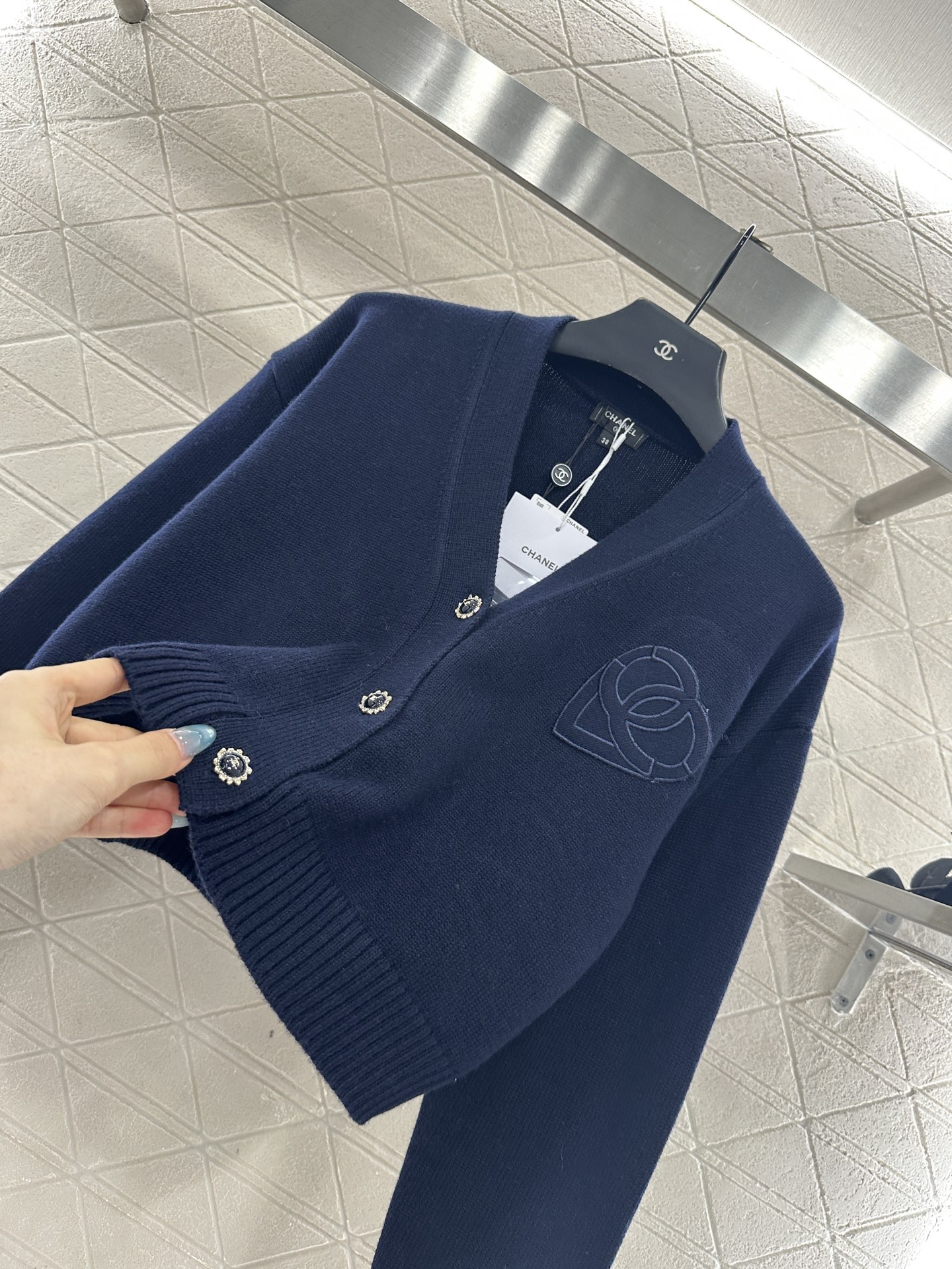 Chanel 2025 New Double C Heart Letter Knitted Cardigan Wool Blend 9 i1760274886309 5879 0 6