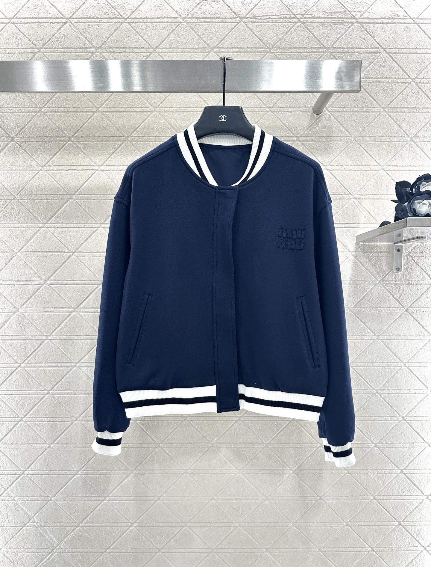 ♥Miumi*♥2025新品上架 棒球外套百褶裙套装定制YB斜纹全棉材质，质感上乘，穿搭舒适，立领棒球外