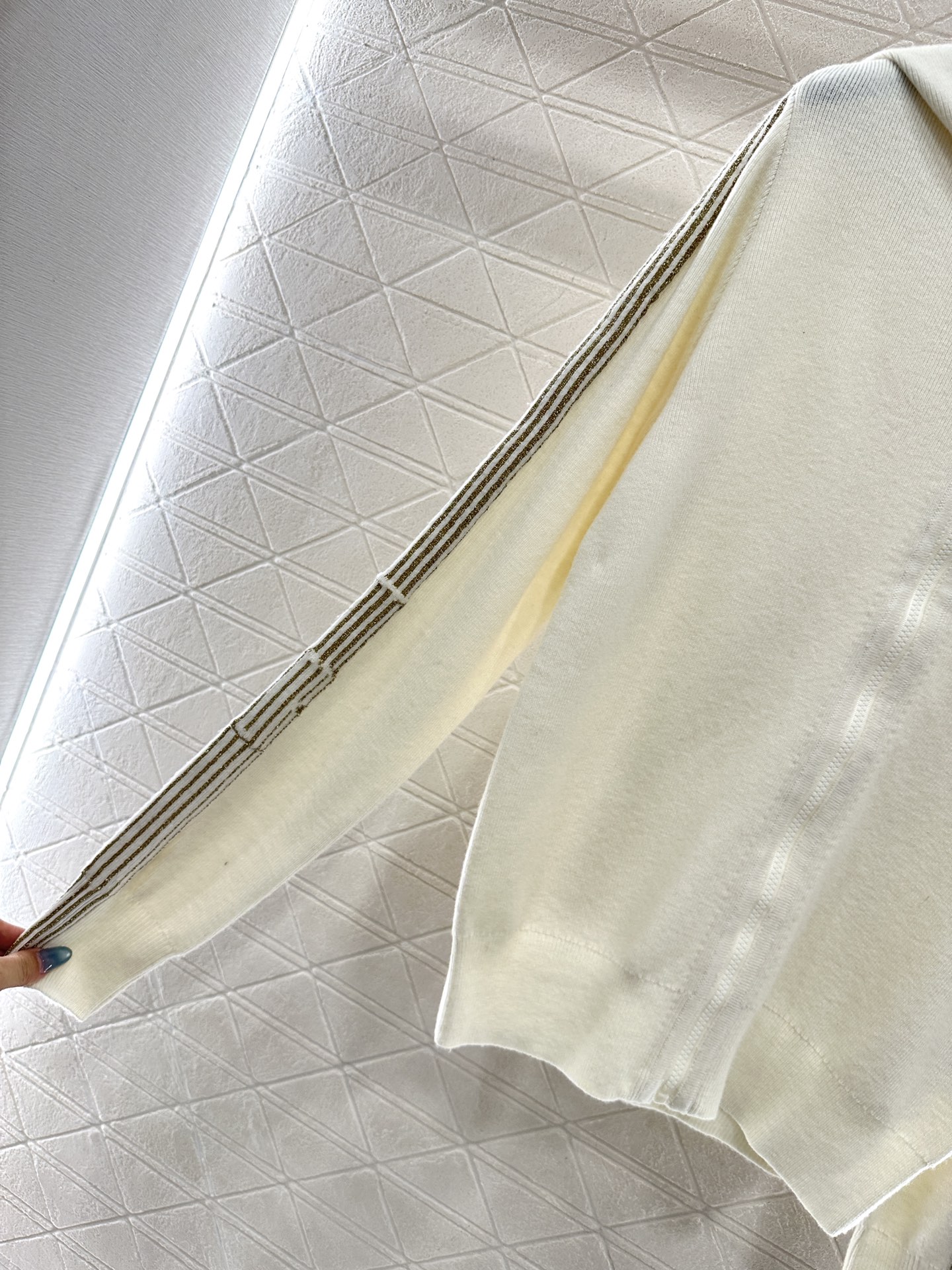 ♥Dio*♥2025新品上架 织带连帽外套长裤套装定制YB羊绒纱线织造，柔软亲肤，质感十足，连帽长袖拉链