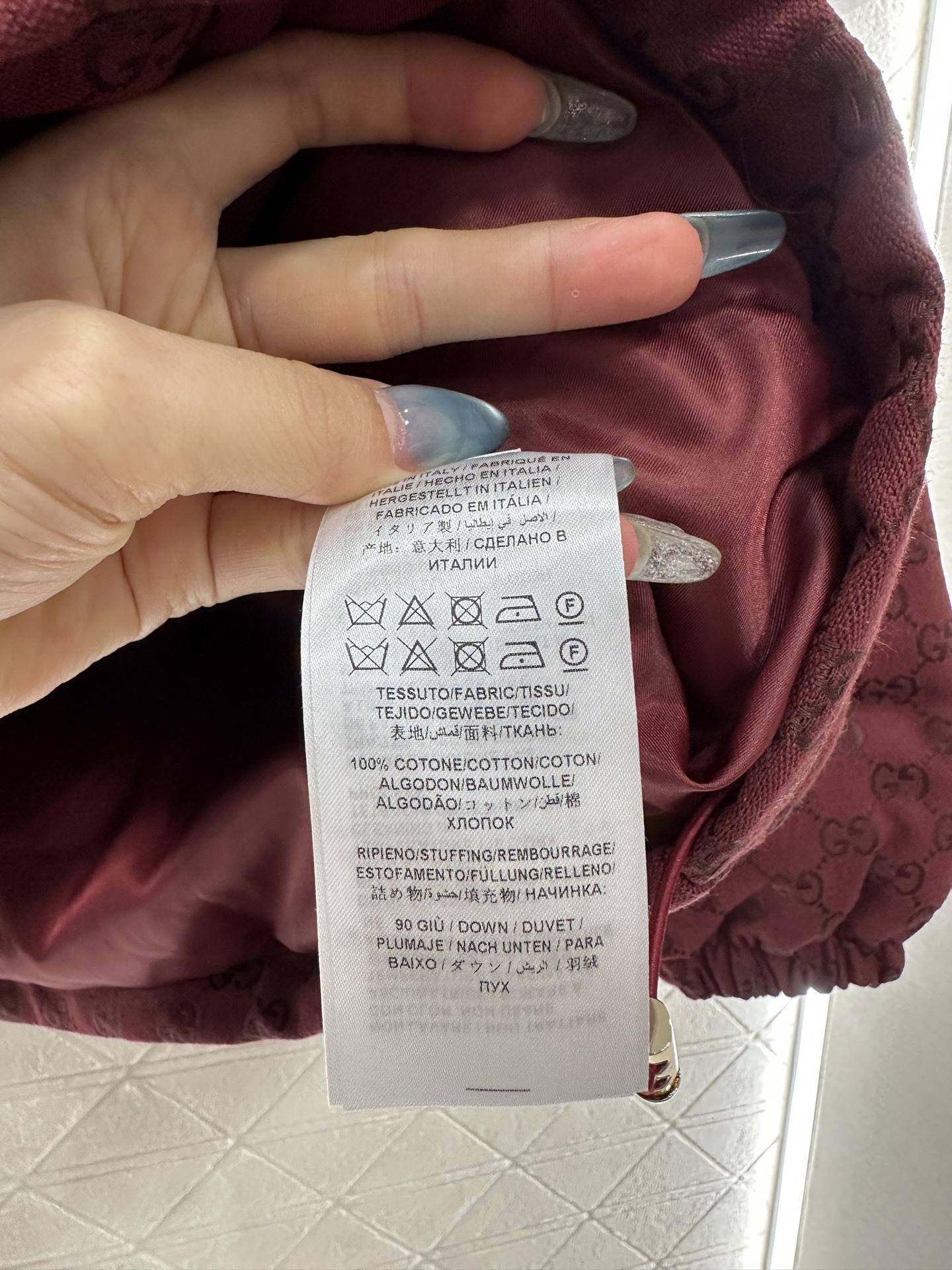 ♥Gucc*♥2025新品上架 提花腰带羽绒服定制YB进口提花材质,羽绒填充内里,整件轻盈保暖,立领翻领
