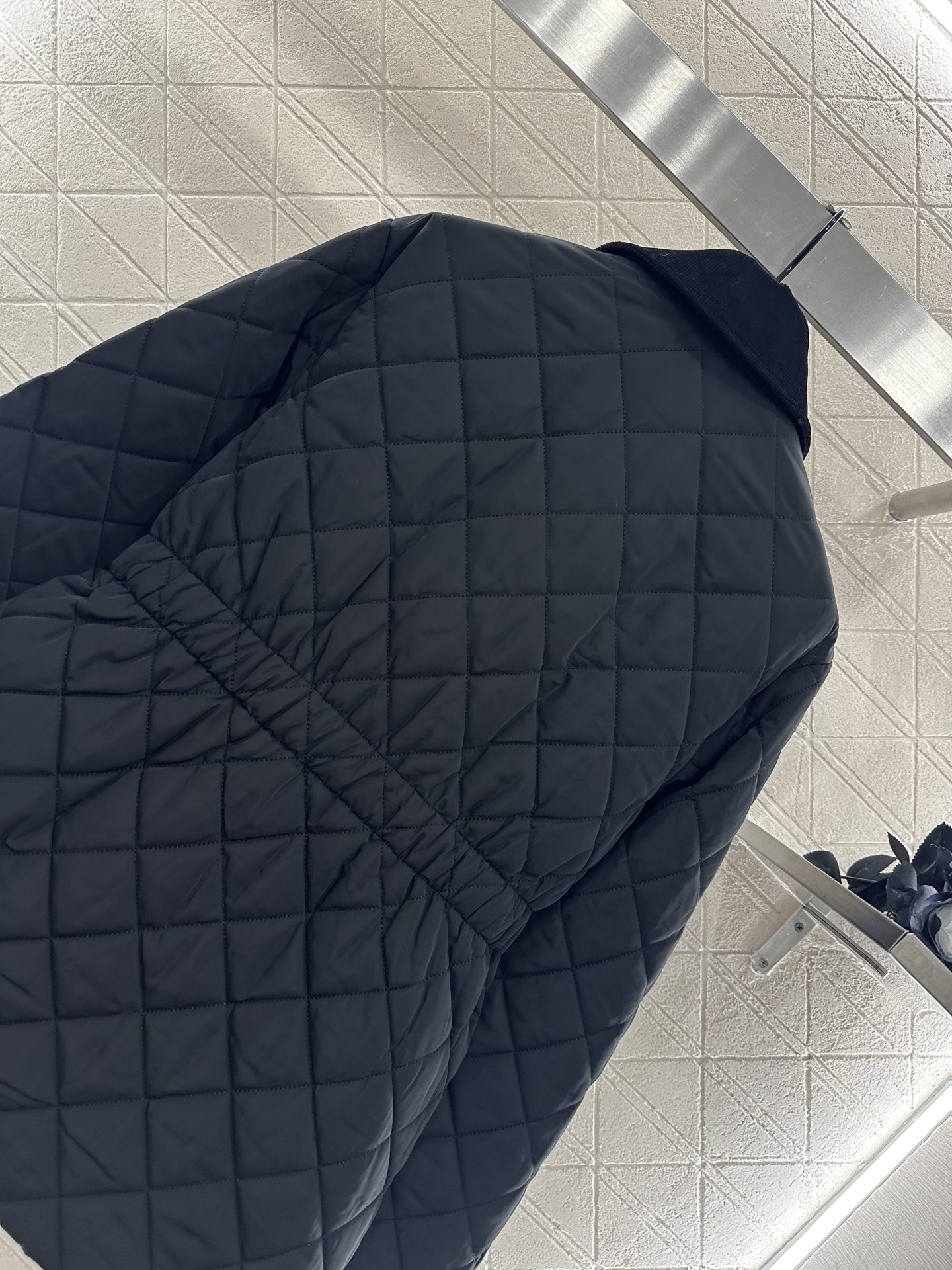 ♥Prad*♥2025新品上架 灯芯绒领拼接棉服外套定制YB防风防水尼龙材质，羽绒棉填充内里，整件轻盈保