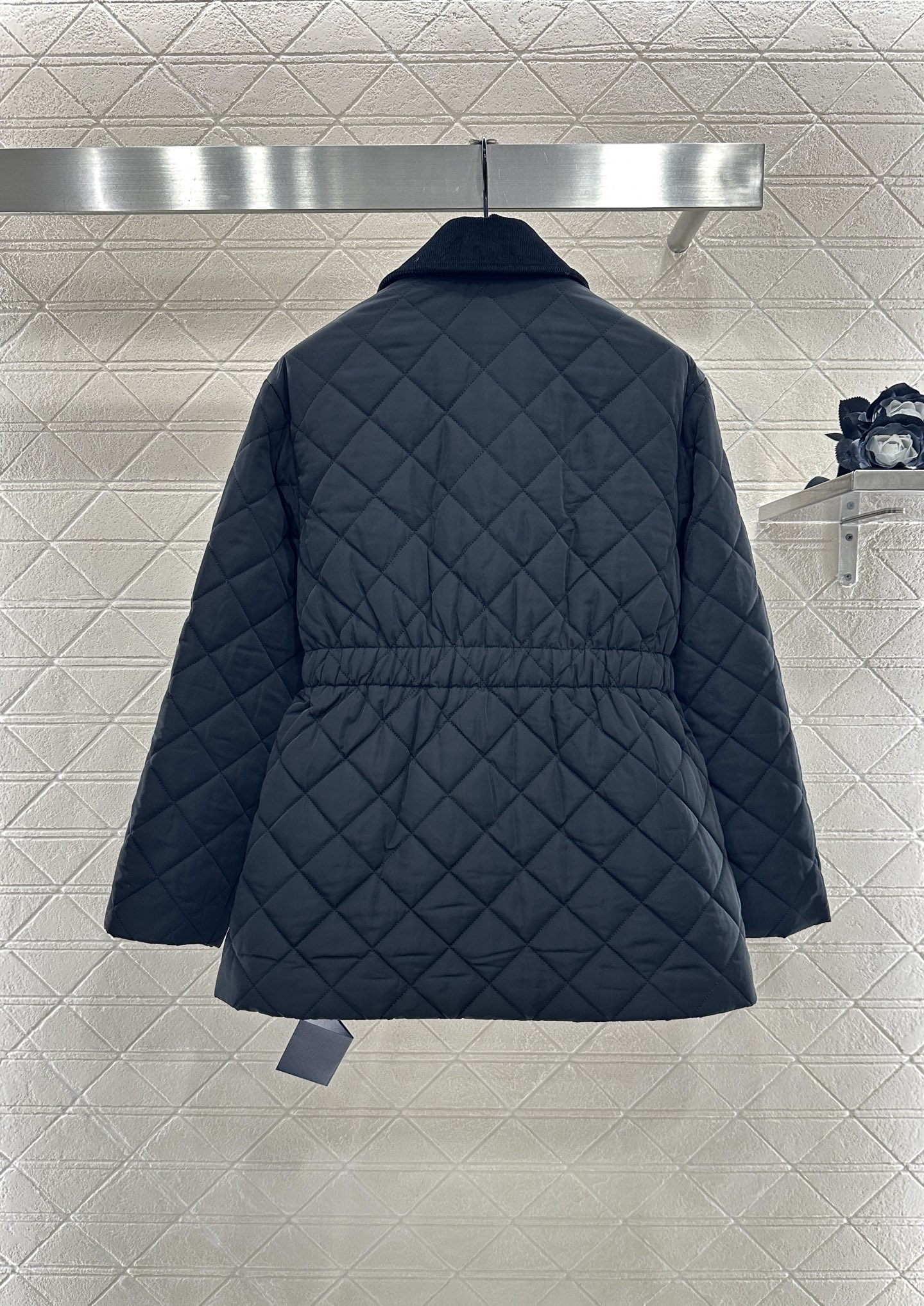 ♥Prad*♥2025新品上架 灯芯绒领拼接棉服外套定制YB防风防水尼龙材质，羽绒棉填充内里，整件轻盈保