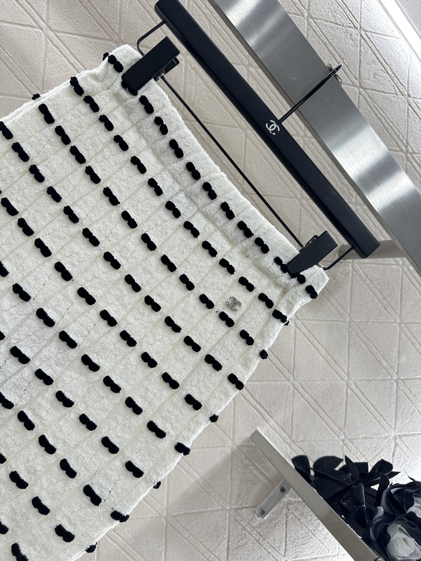 ♥Chane*♥2025新品上架 蝴蝶结针织短裙定制YB羊毛纱线织造，质感高级舒适，高腰弹力直筒半裙剪裁