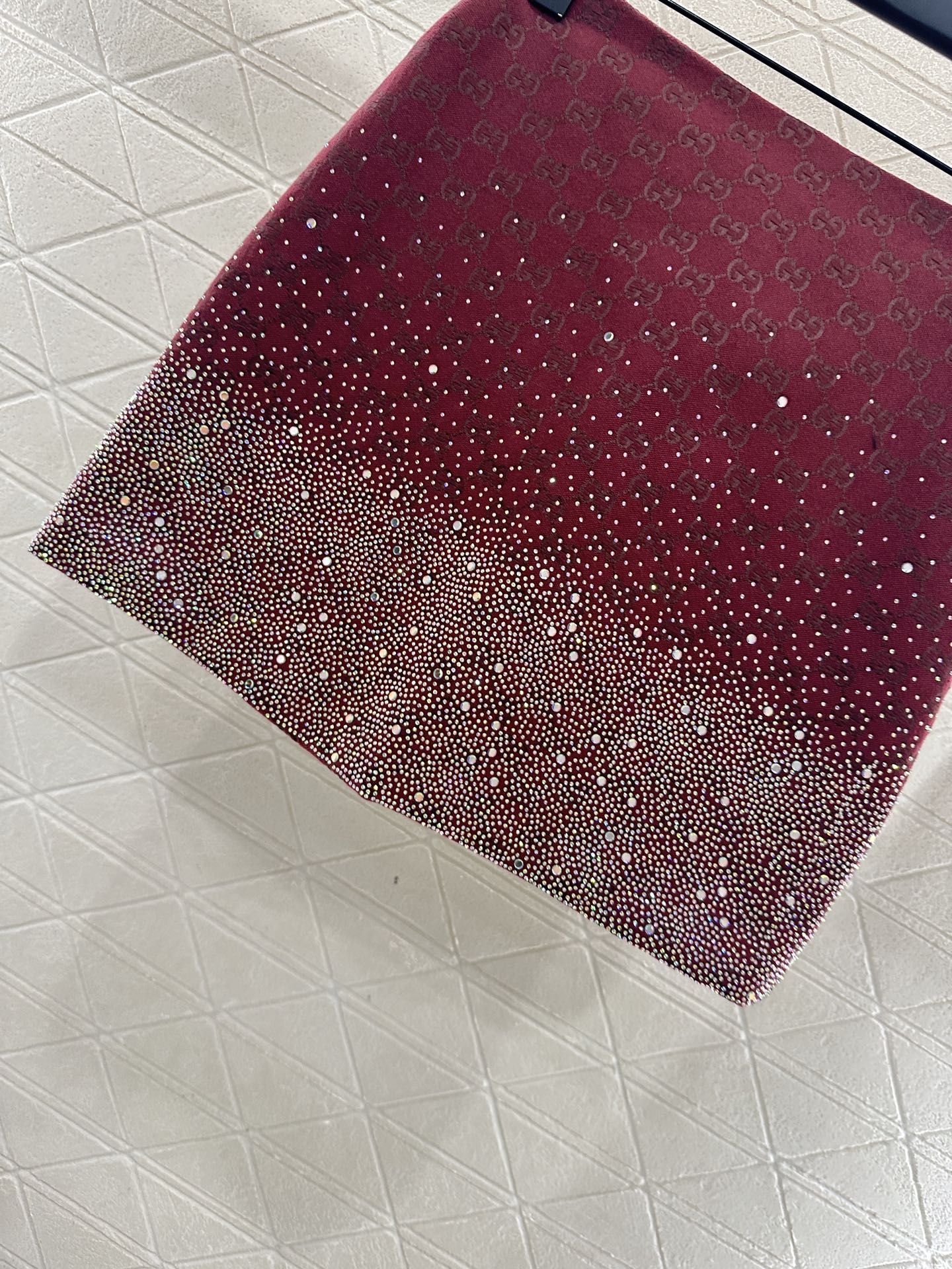 ♥Gucc*♥2025新品上架重工烫钻棉服外套短裙套装定制YB进口提花材质，质感高级，挺括有型，翻领廓形