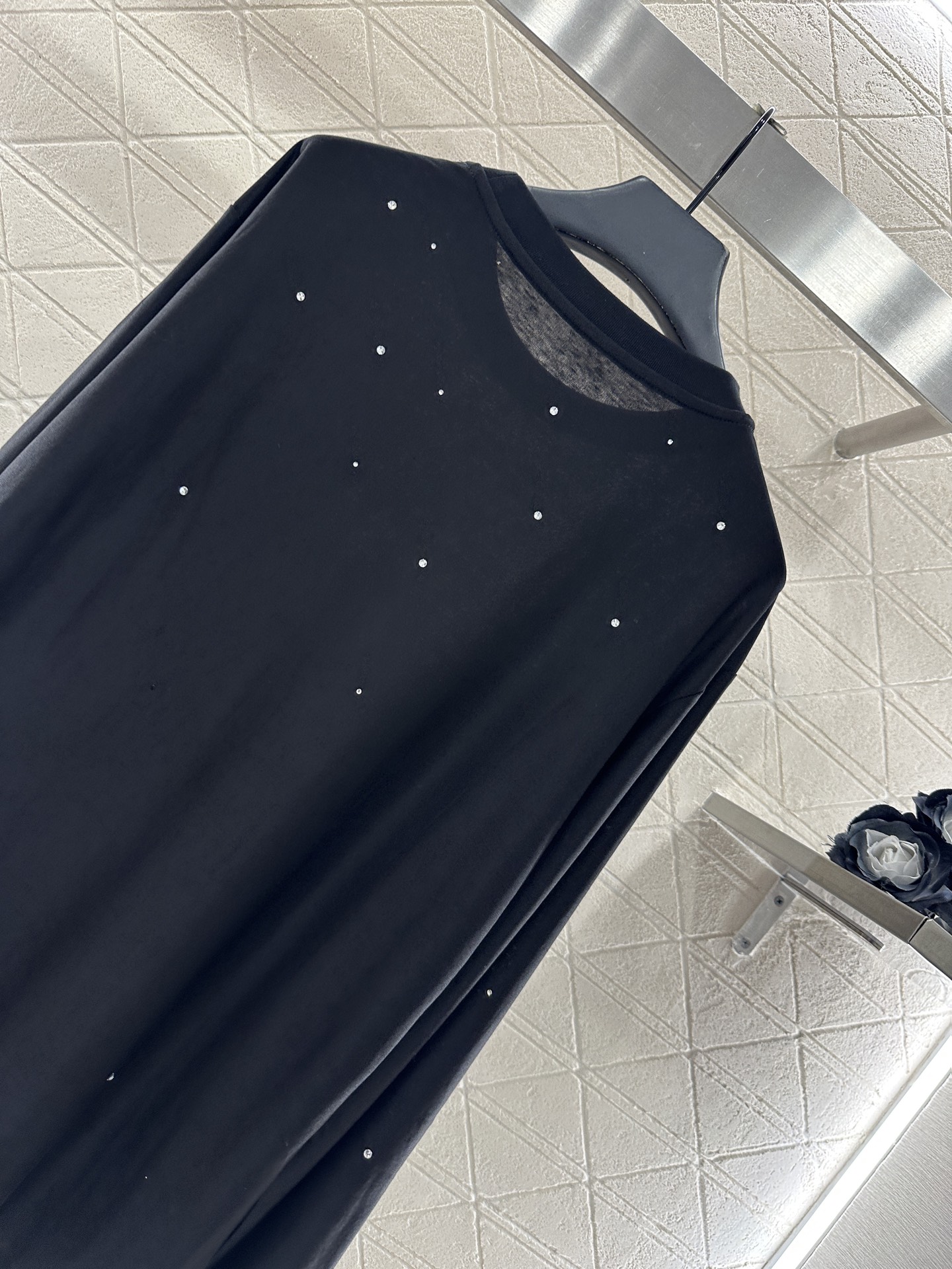 ♥Acne studio*♥2025新品上架 水钻字母长袖上衣定制YB斜纹全棉材质，质感舒适，弹力十足，