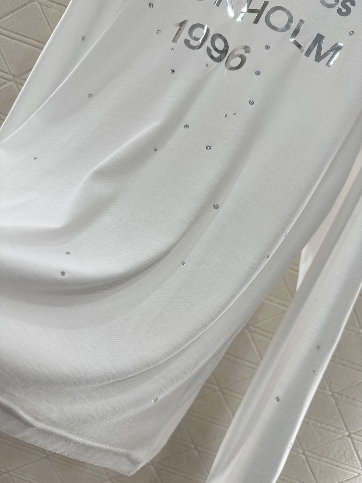 ♥Acne studio*♥2025新品上架 水钻字母长袖上衣定制YB斜纹全棉材质，质感舒适，弹力十足，