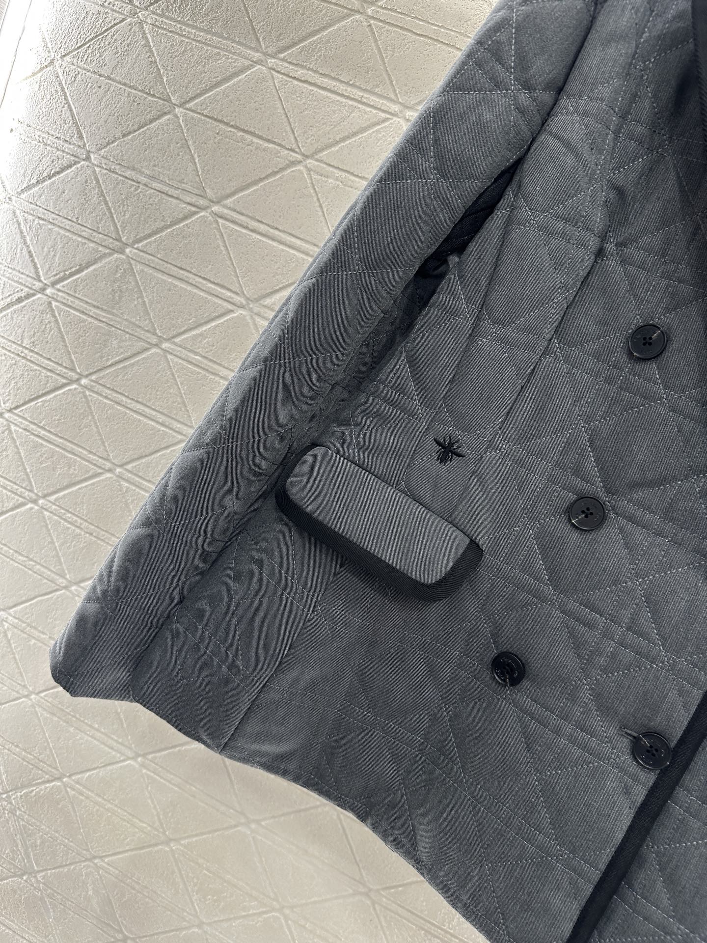 ♥Dio*♥2025新品上架 翻领藤格纹西装棉服定制YB防风防水尼龙材质，羽绒棉填充内里，整件轻盈保暖，