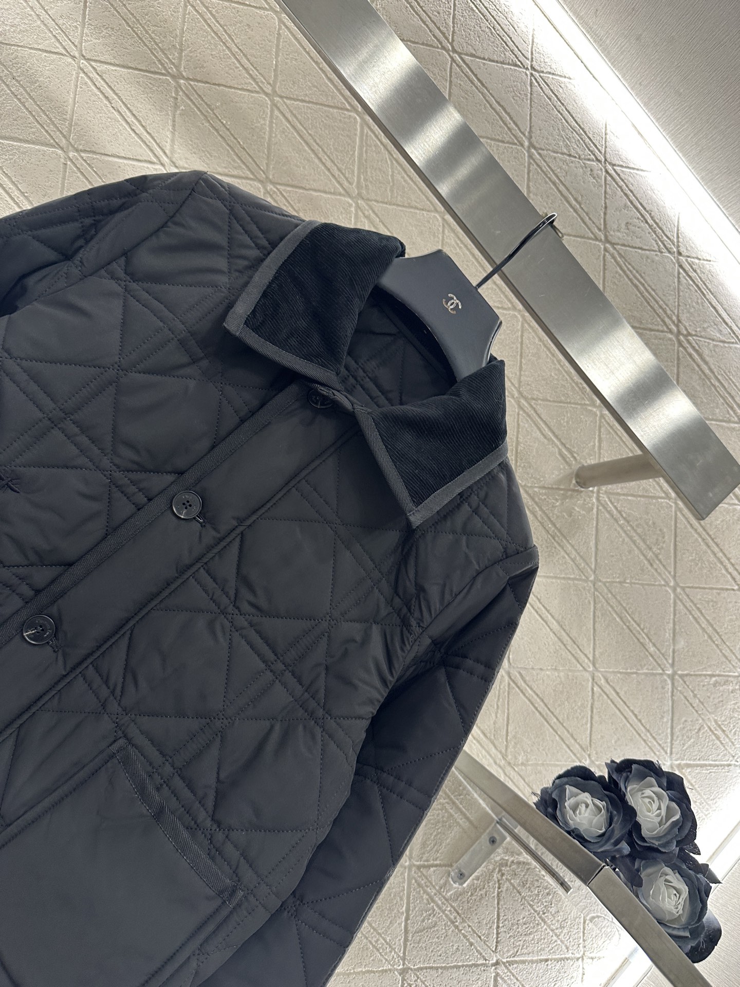 ♥Dio*♥2025新品上架 灯芯绒藤格纹棉服外套定制YB防风防水尼龙材质，羽绒棉填充内里，整件轻盈保暖