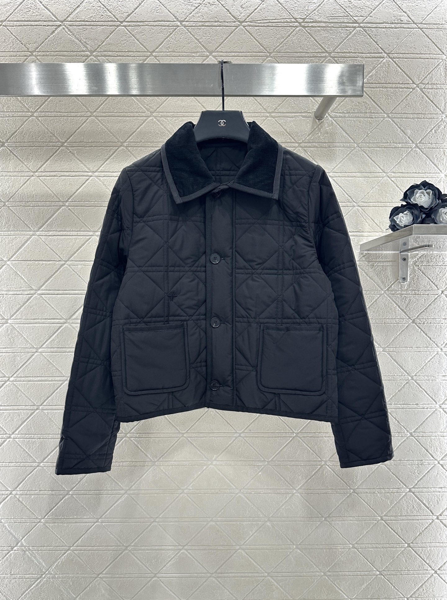 ♥Dio*♥2025新品上架 灯芯绒藤格纹棉服外套定制YB防风防水尼龙材质，羽绒棉填充内里，整件轻盈保暖