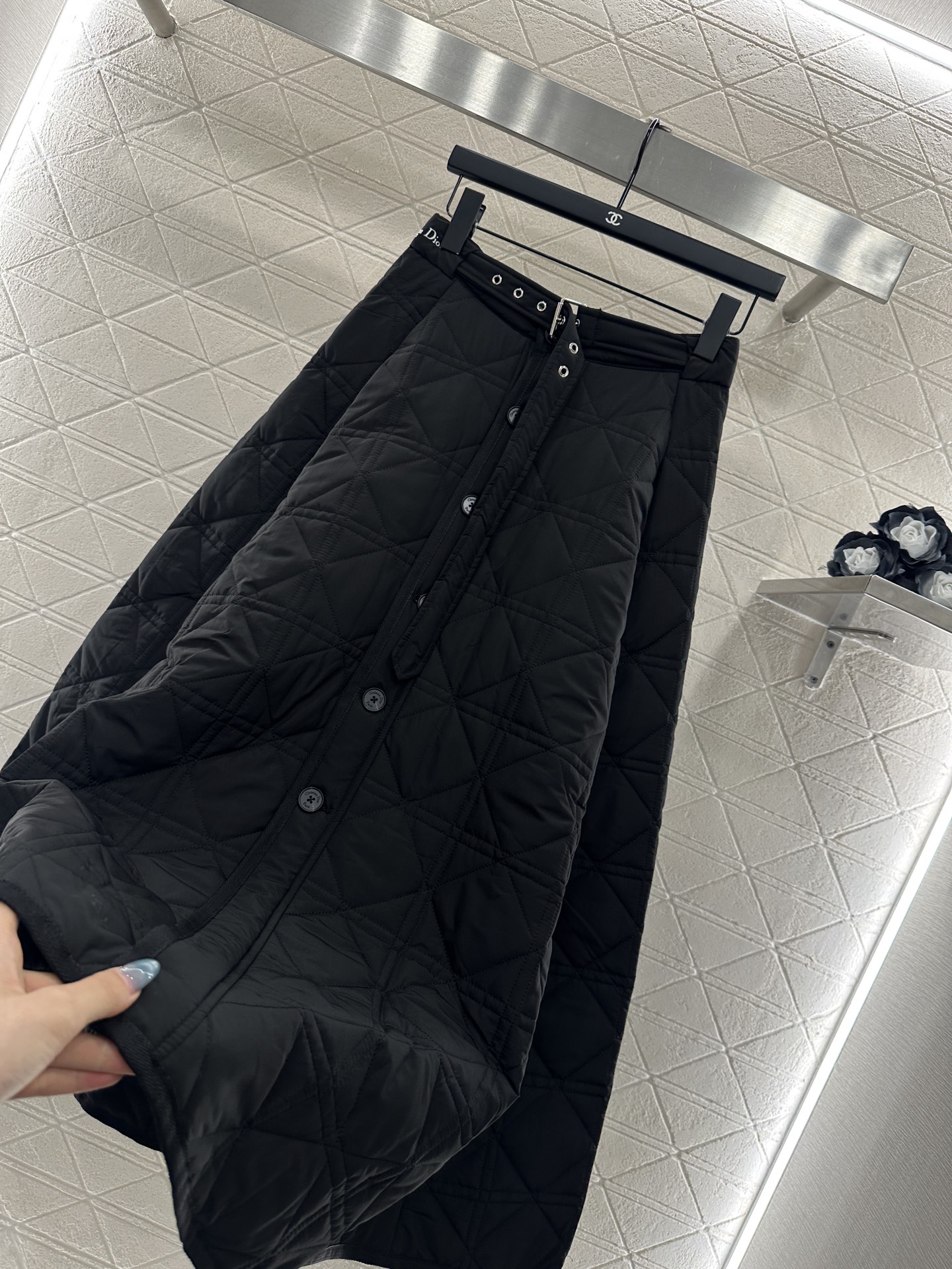 ♥Dio*♥2025新品上架 藤格纹棉服外套半裙套装定制YB防风防水尼龙材质，羽绒棉填充内里，整件轻盈保