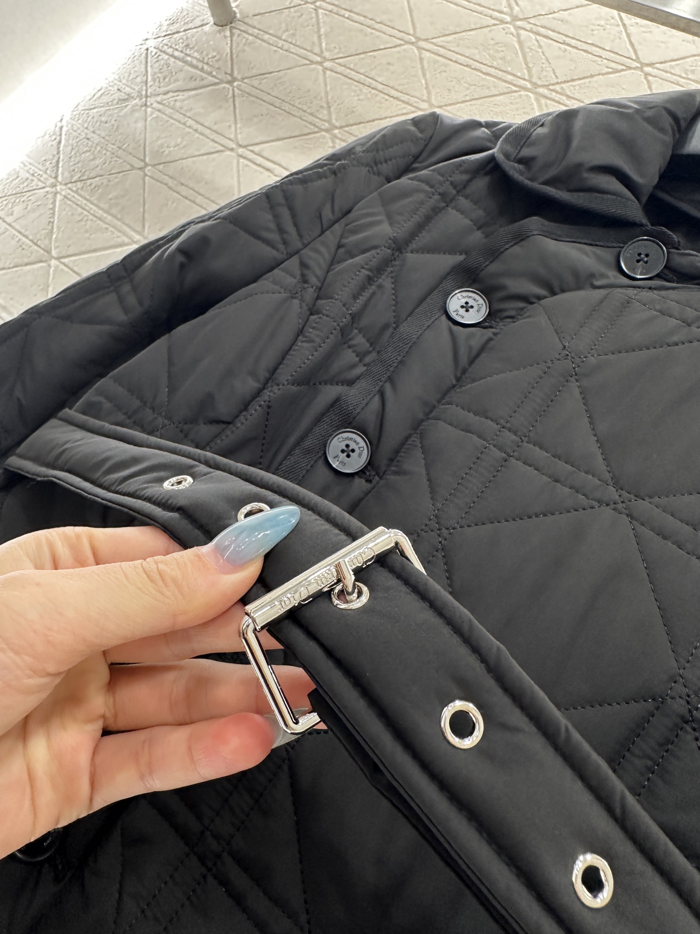 ♥Dio*♥2025新品上架 藤格纹棉服外套半裙套装定制YB防风防水尼龙材质，羽绒棉填充内里，整件轻盈保