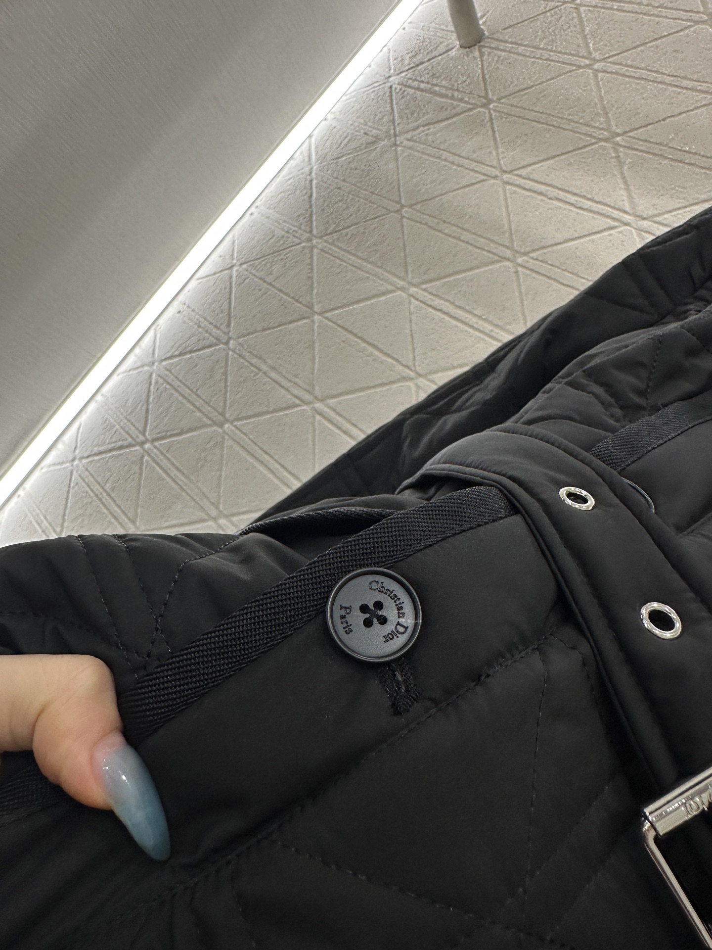 ♥Dio*♥2025新品上架 藤格纹棉服外套半裙套装定制YB防风防水尼龙材质，羽绒棉填充内里，整件轻盈保