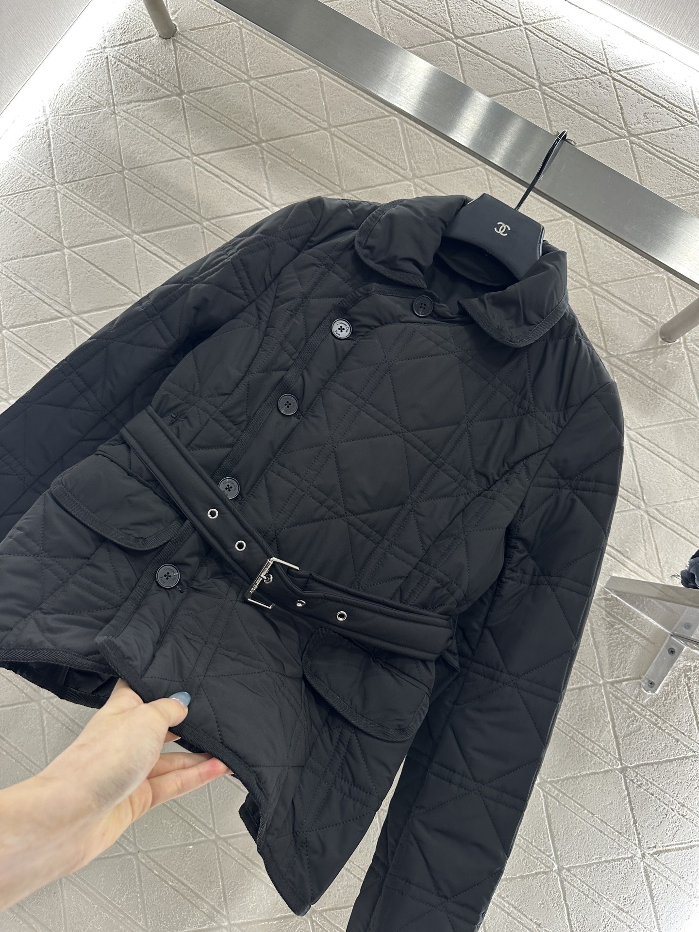 ♥Dio*♥2025新品上架 藤格纹棉服外套半裙套装定制YB防风防水尼龙材质，羽绒棉填充内里，整件轻盈保