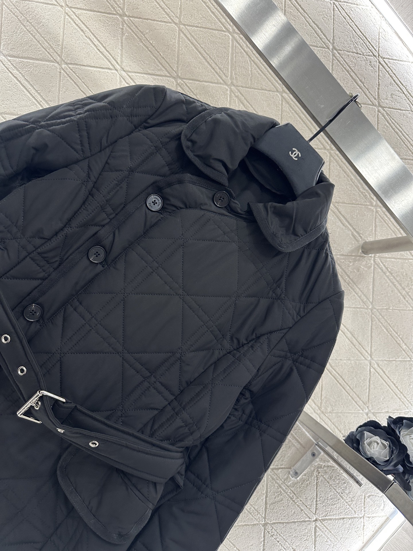 ♥Dio*♥2025新品上架 藤格纹棉服外套半裙套装定制YB防风防水尼龙材质，羽绒棉填充内里，整件轻盈保