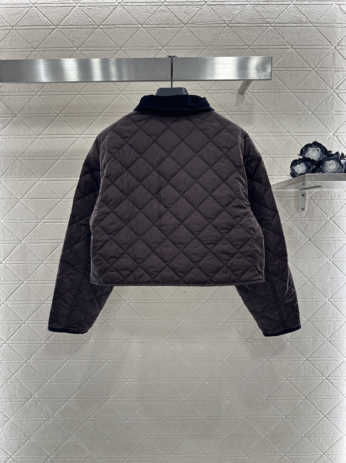 ♥Prad*♥2025新品上架 灯芯绒领短款棉服外套定制YB进口防风防水尼龙材质 其工艺还原 升级材质 