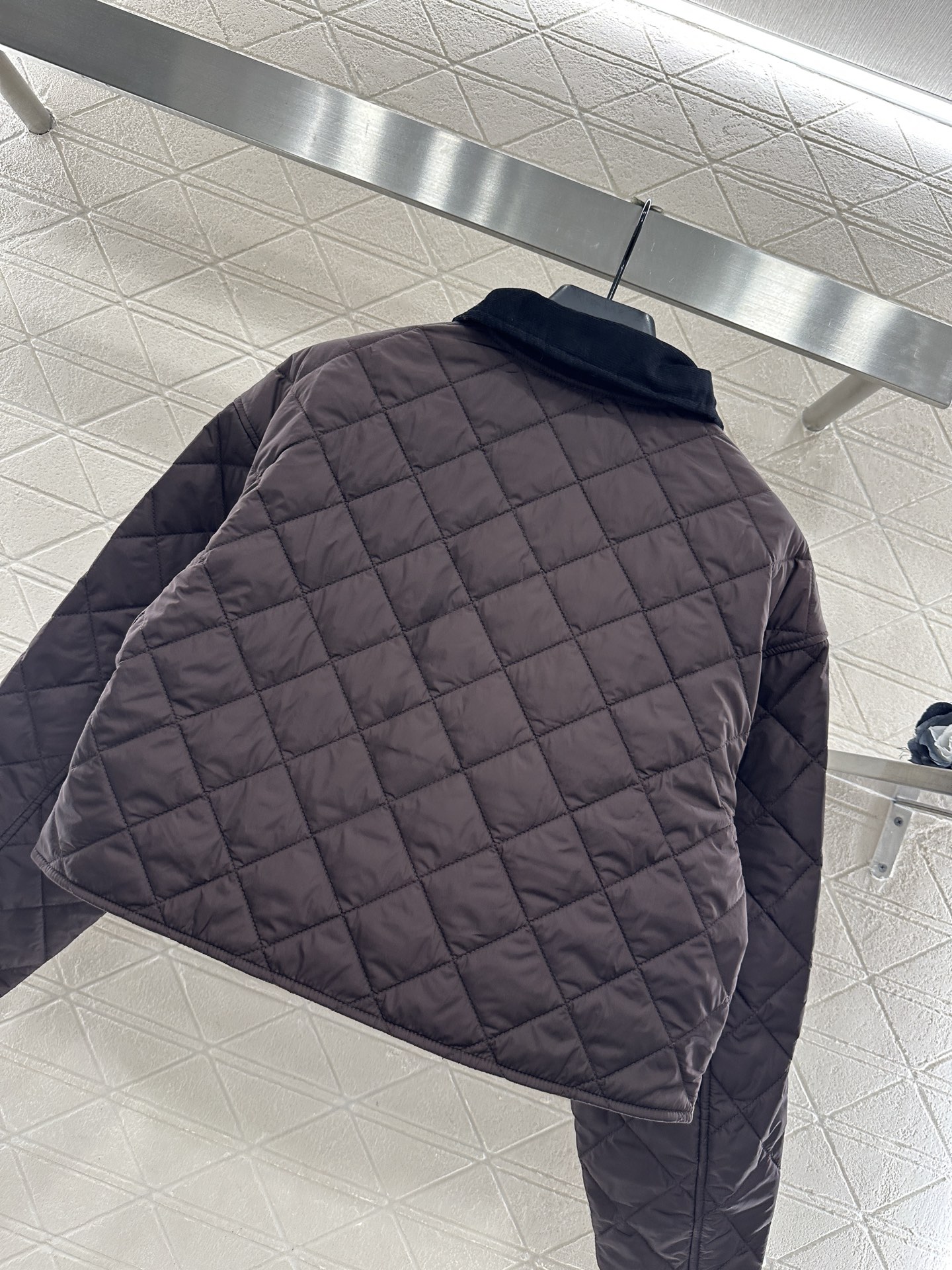 ♥Prad*♥2025新品上架 灯芯绒领短款棉服外套定制YB进口防风防水尼龙材质 其工艺还原 升级材质 