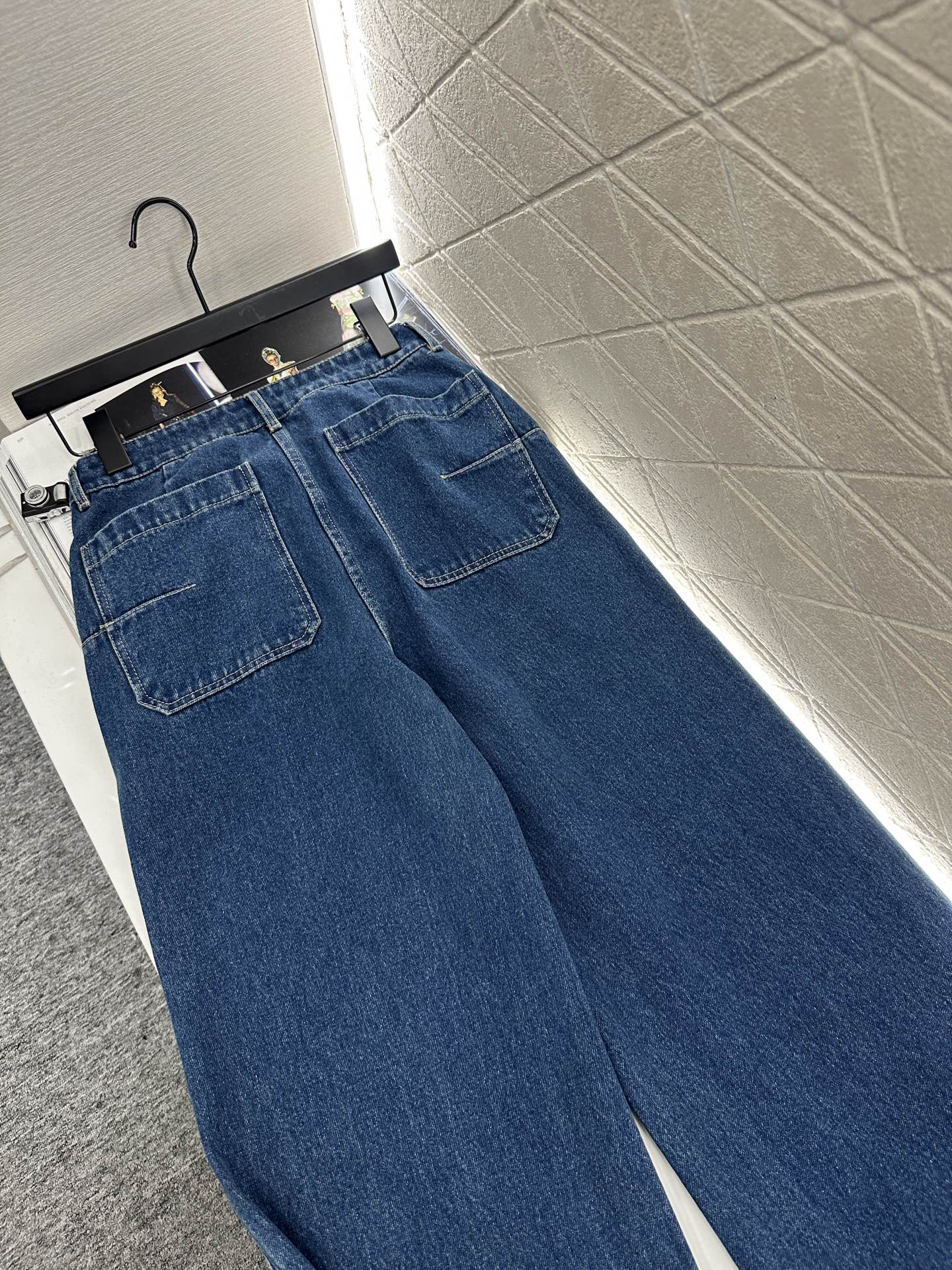 ♥Dio*♥2025新品上架可拆卸翻领牛仔外套长裤套装定制YB斜纹全棉牛仔材质，水洗做旧复古蓝，翻领牛仔