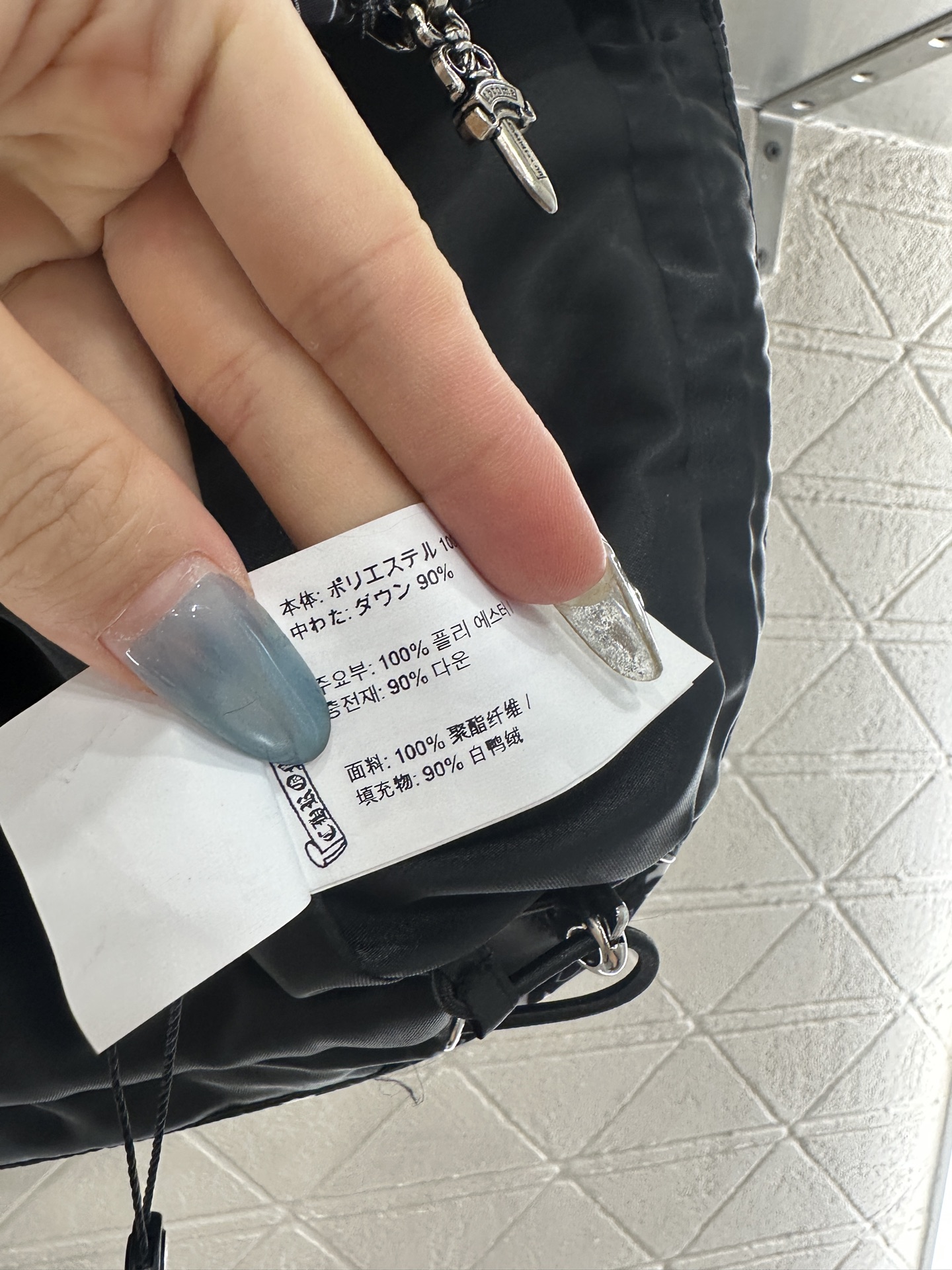 ♥Chrome heart*♥2025新品上架 十字架印花棉服马甲定制YB防风防水尼龙材质，羽绒棉填充内