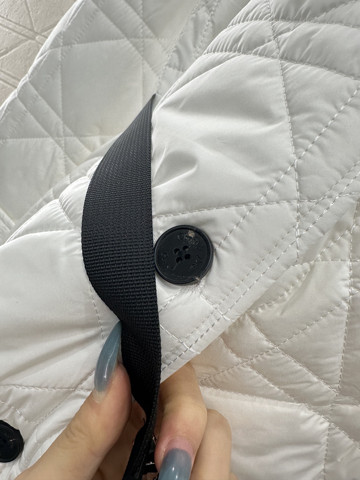 ♥Dio*♥2025新品上架 翻领藤格纹棉服长款外套定制YB防风防水尼龙材质，衔棉填充内里，整件轻盈保暖