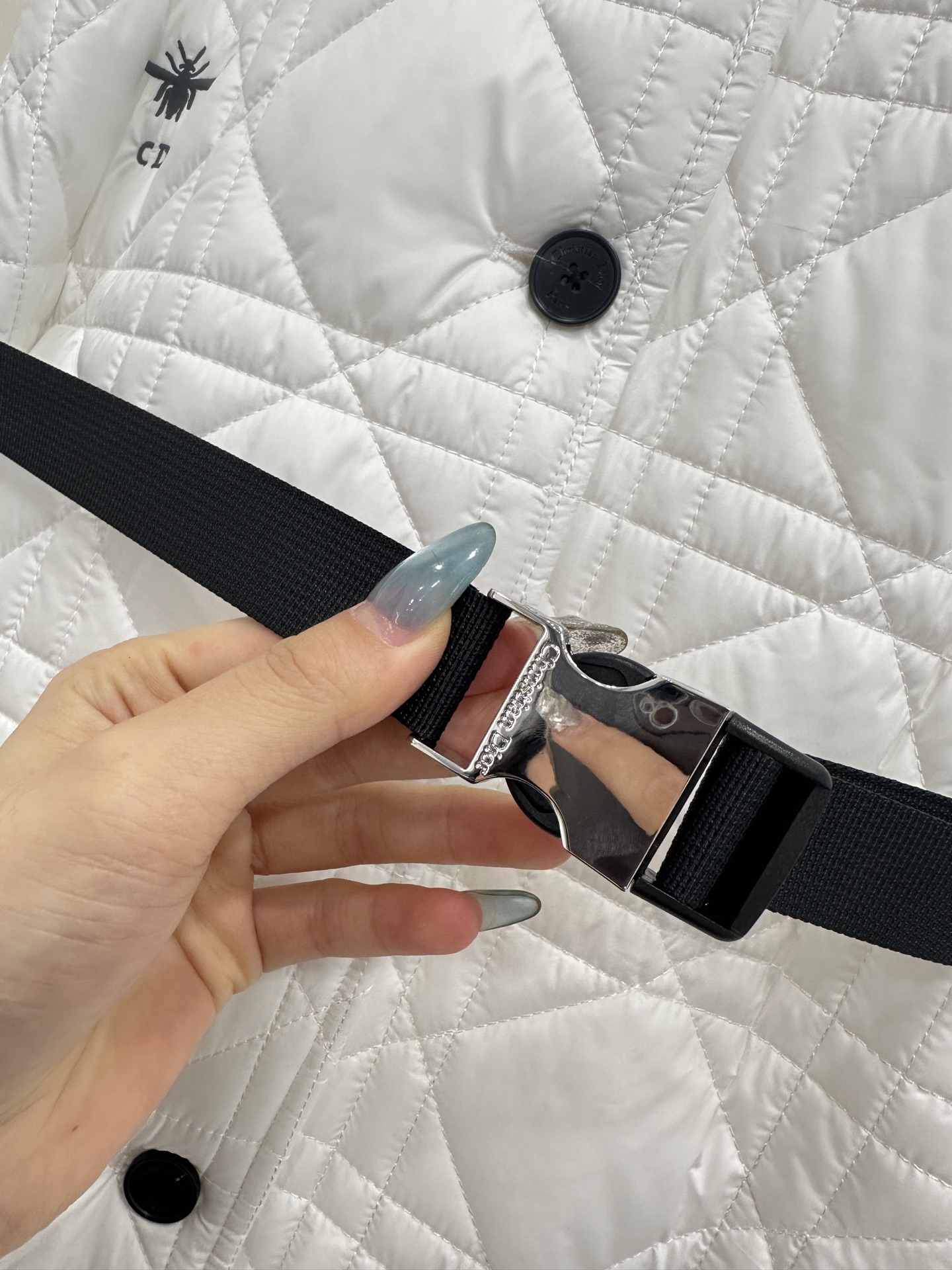 ♥Dio*♥2025新品上架 翻领藤格纹棉服长款外套定制YB防风防水尼龙材质，衔棉填充内里，整件轻盈保暖