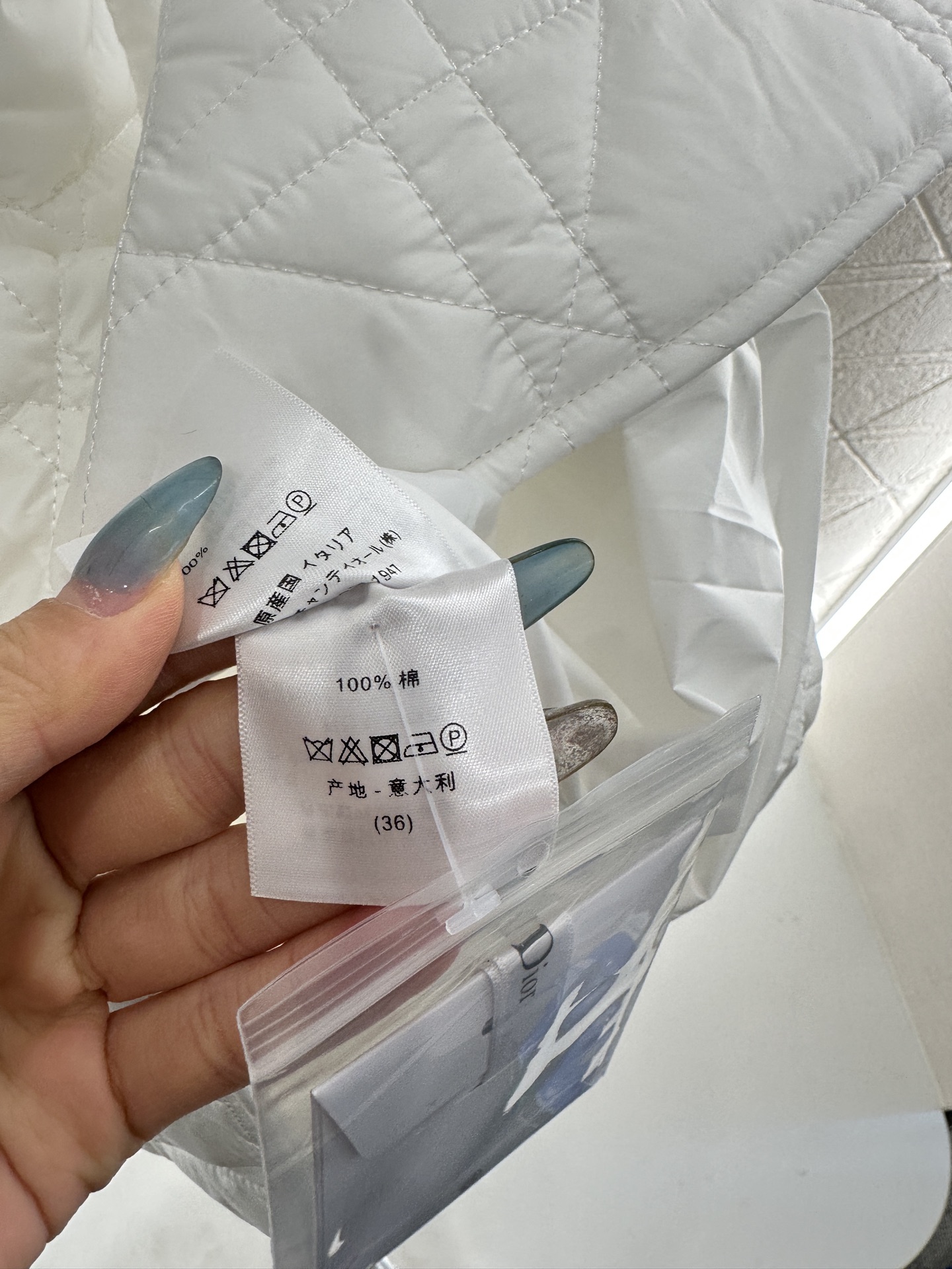 ♥Dio*♥2025新品上架 翻领藤格纹棉服长款外套定制YB防风防水尼龙材质，衔棉填充内里，整件轻盈保暖