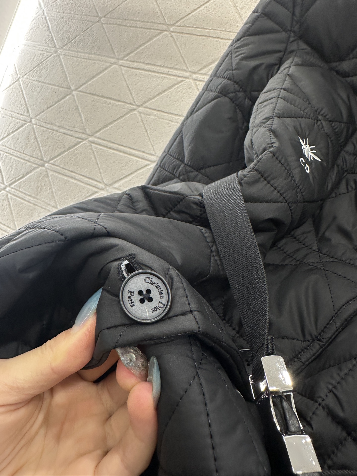 ♥Dio*♥2025新品上架 翻领藤格纹棉服长款外套定制YB防风防水尼龙材质，衔棉填充内里，整件轻盈保暖