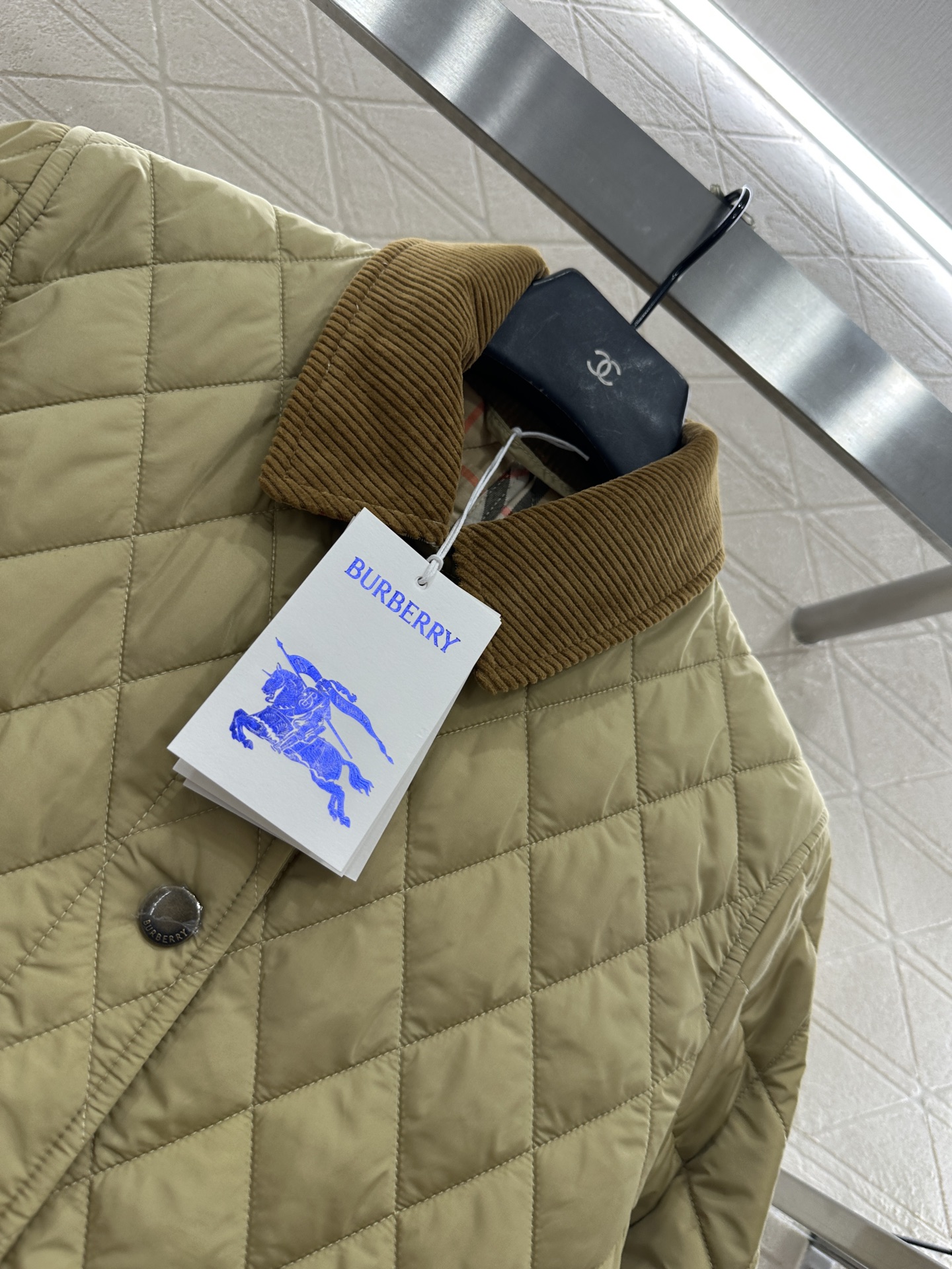 ♥BBR*♥2025新品上架 灯芯绒领藤格纹棉服外套定制YB防风防水尼龙材质，羽绒棉填充内里，整件轻盈保