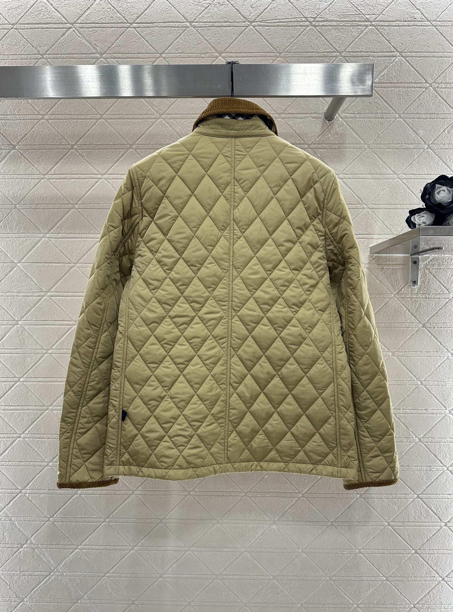 ♥BBR*♥2025新品上架 灯芯绒领藤格纹棉服外套定制YB防风防水尼龙材质，羽绒棉填充内里，整件轻盈保