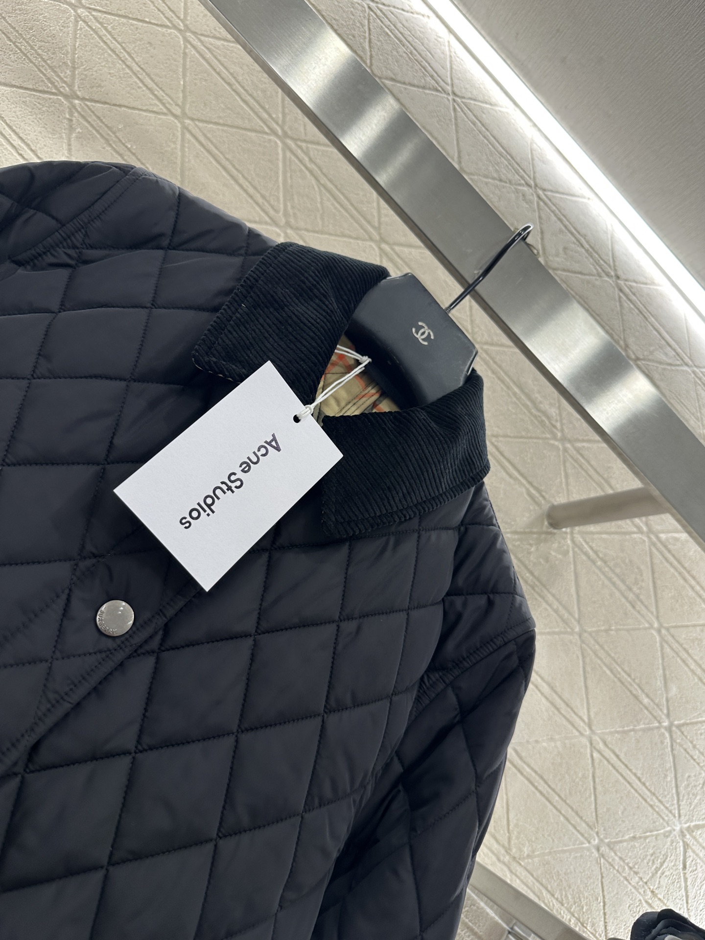 ♥BBR*♥2025新品上架 灯芯绒领藤格纹棉服外套定制YB防风防水尼龙材质，羽绒棉填充内里，整件轻盈保